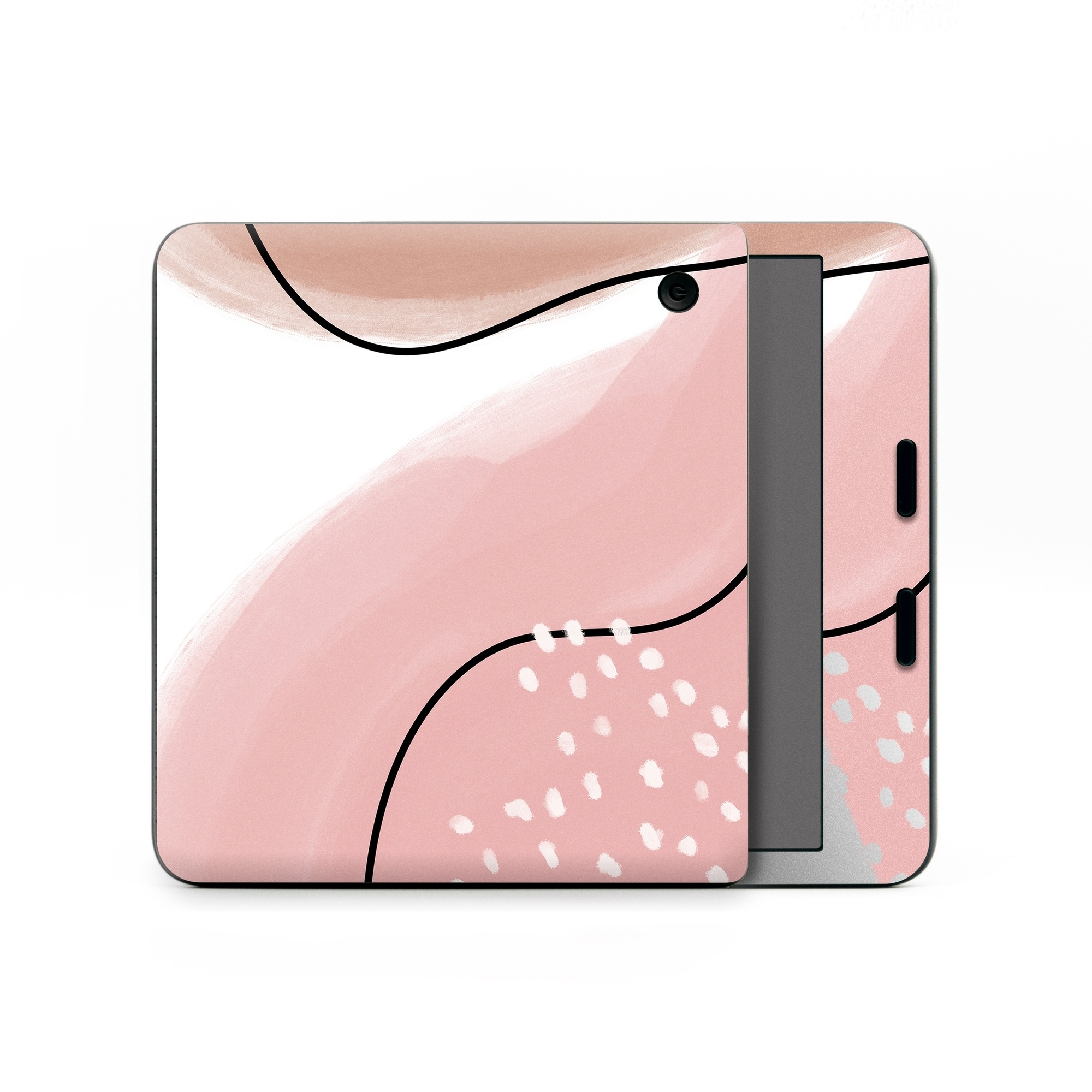 Kobo Libra Colour Skin design of Skin, Pink, Nose, Peach, Shoulder, Lip, Neck, Line, Joint, Ear, Footwear, Material Property, Clip Art, Graphics, Illustration, with white, pink, brown, black colors