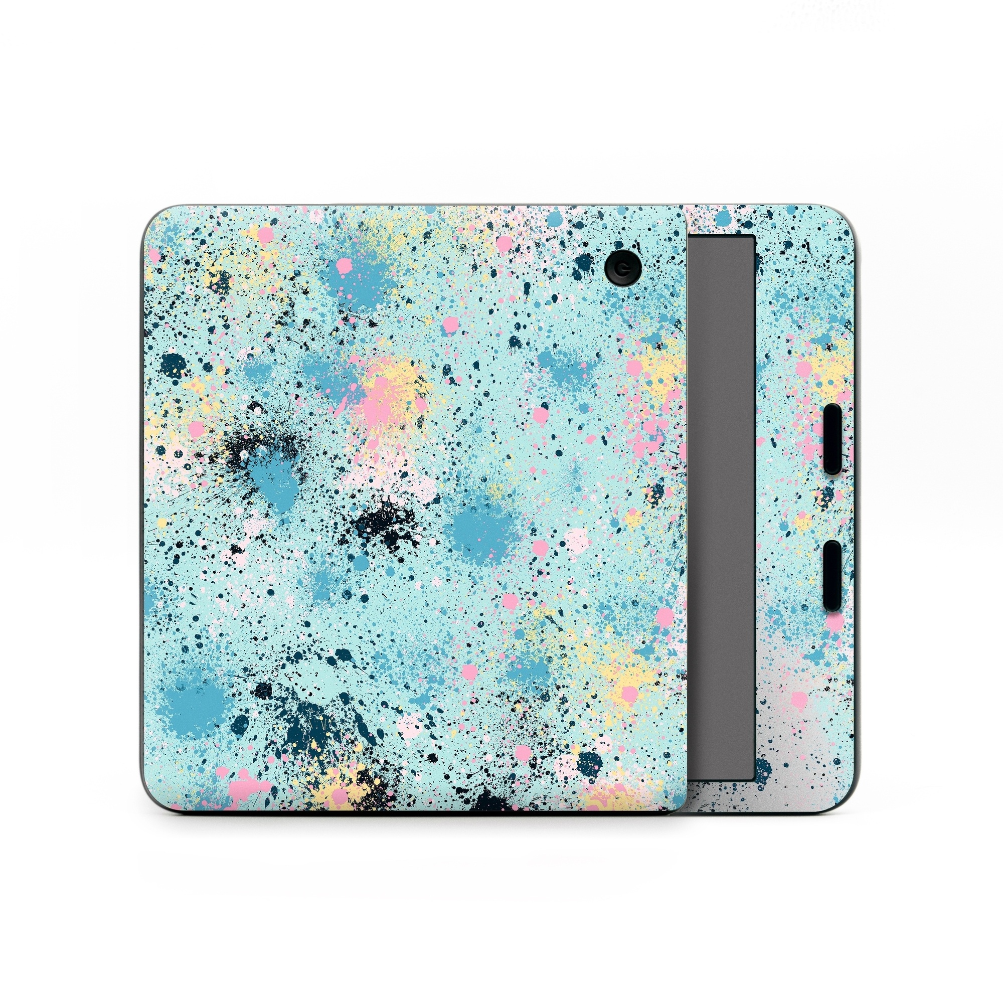 Kobo Libra Colour Skin design of Colorfulness, Art, Paint, Aqua, Art paint, Pattern, Tints and shades, Magenta, Electric blue, Creative arts, with blue, black, pink, yellow colors