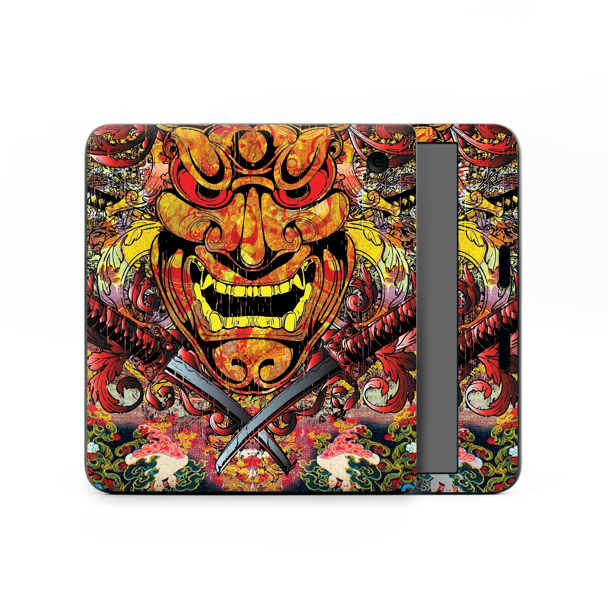 Kobo Libra Colour Skin design of Art, Psychedelic art, Visual arts, Illustration, Fictional character, Demon, with red, orange, yellow colors