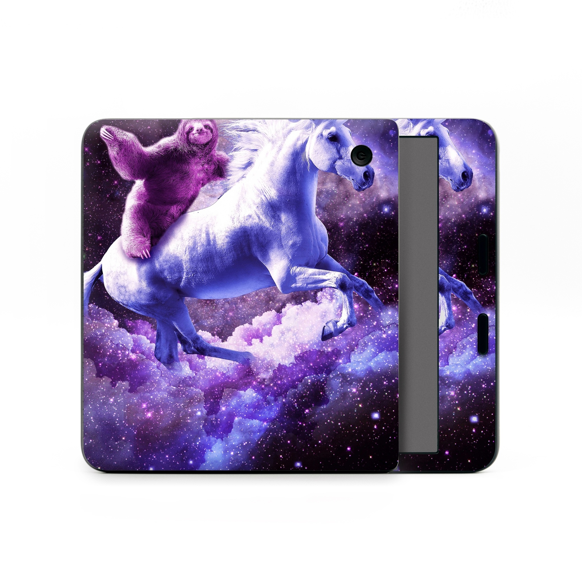 Kobo Libra Colour Skin design of Purple, Unicorn, Fictional character, Violet, Mythical creature, Illustration, Sky, Graphic design, Space, Constellation, with black, white, blue, purple, gray, brown colors