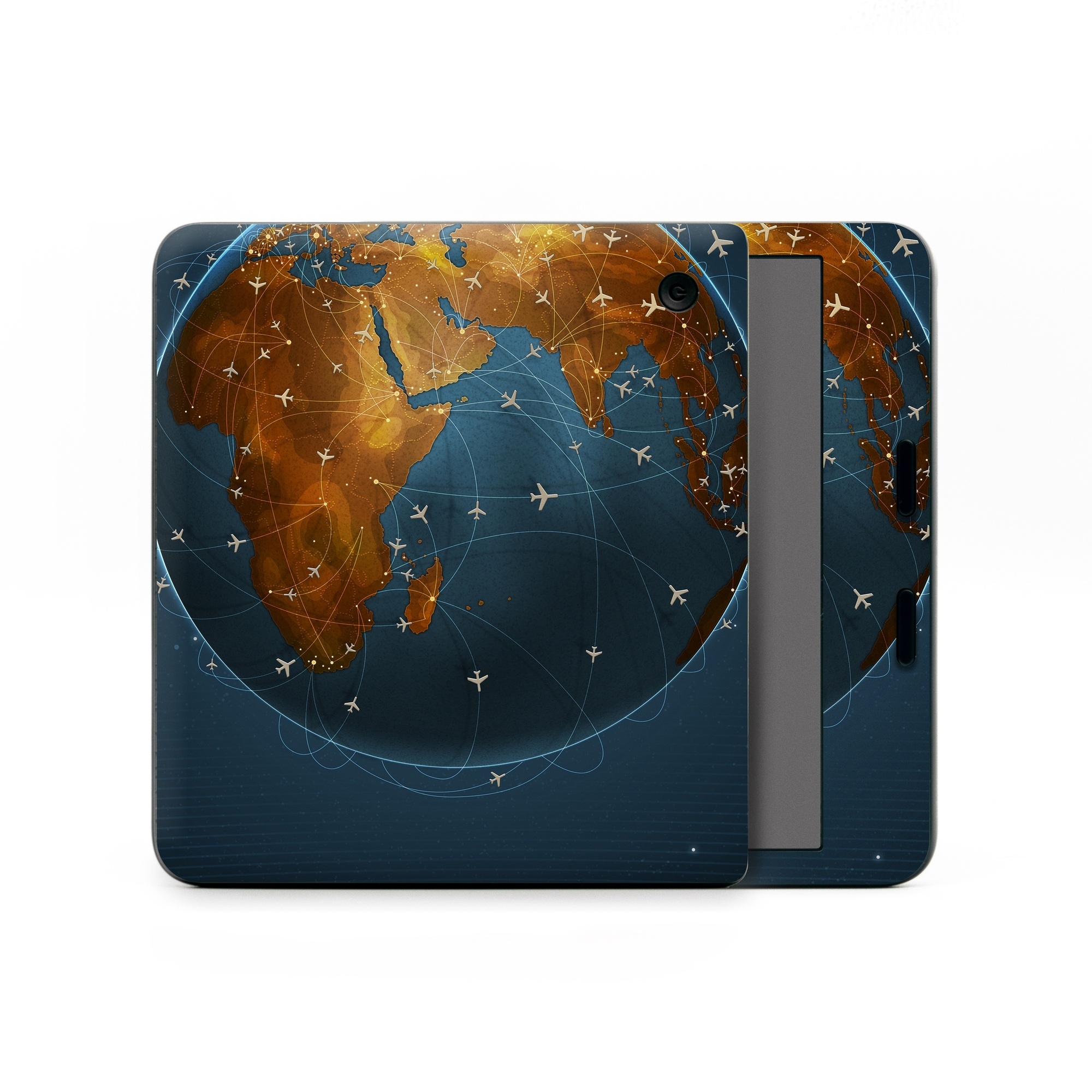 Kobo Libra Colour Skin design of Planet, Earth, Astronomical object, World, Atmosphere, Globe, Space, Sky, Astronomy, Circle, with blue, yellow, brown colors