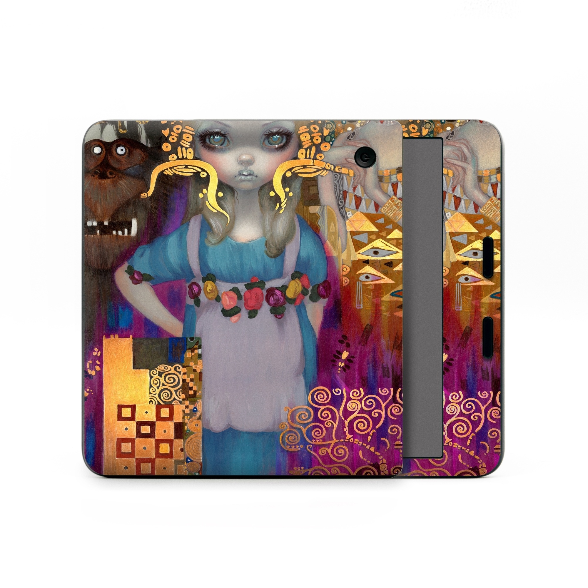 Kobo Libra Colour Skin design of Art, Temple, Painting, Architecture, Visual arts, Illustration, with yellow, orange, pink, purple, red, brown colors