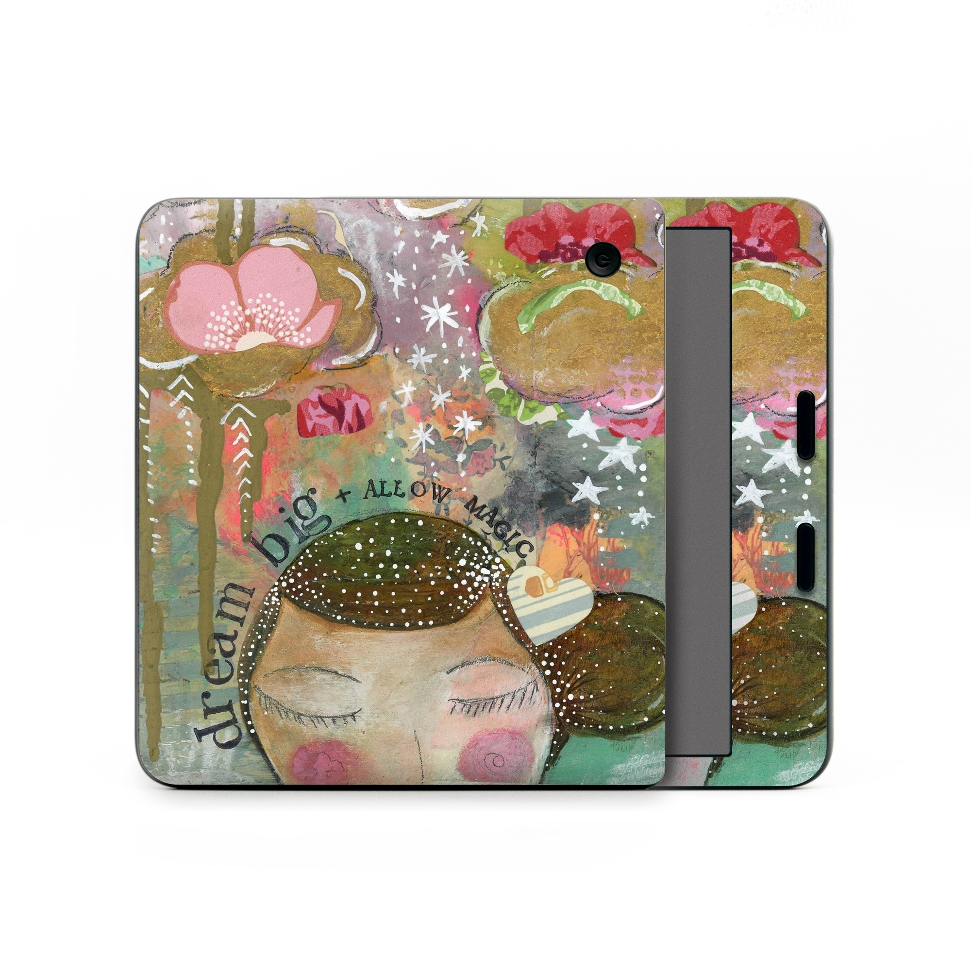 Kobo Libra Colour Skin design of Painting, Pink, Illustration, Art, Child art, Watercolor paint, Drawing, Visual arts, Still life, with brown, pink, red, green, white, black, orange, gray colors