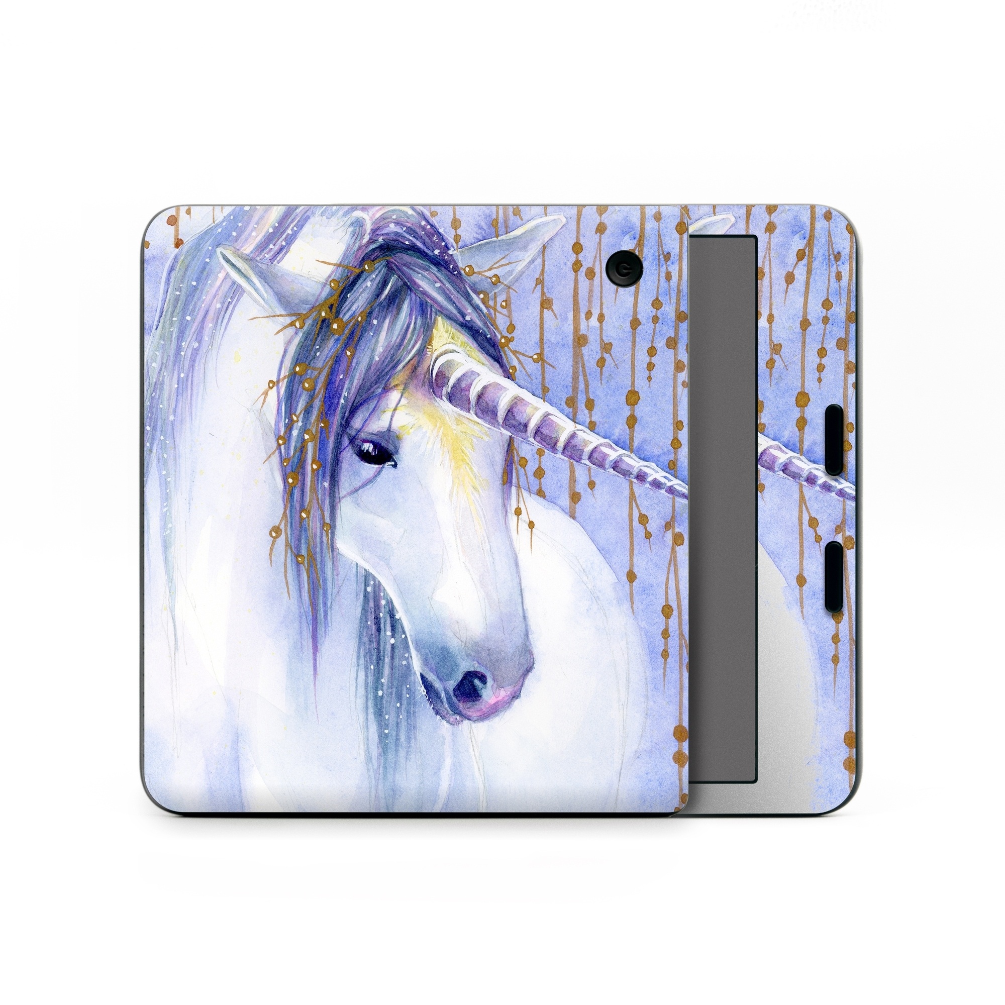 Kobo Libra Colour Skin design of Horse, Eyelash, Painting, Working animal, Line, Art, Paint, Snout, Pack animal, Illustration, with white, purple, brown, yellow colors