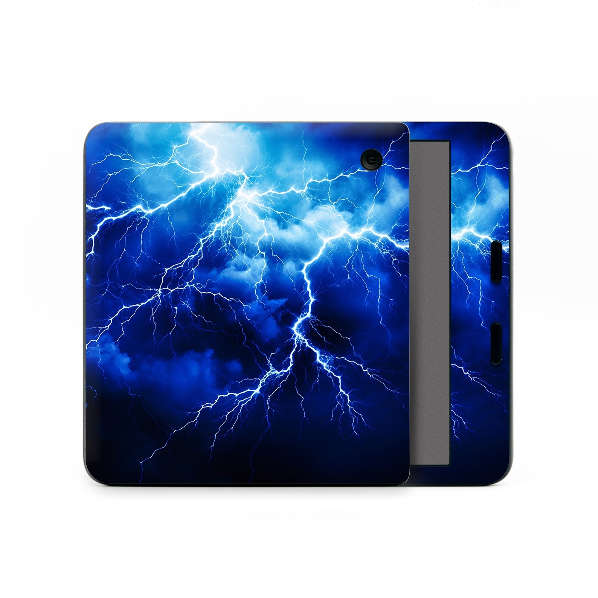 Kobo Libra Colour Skin design of Thunder, Sky, Atmosphere, Daytime, Cloud, Water, Lightning, Light, Azure, Natural environment, with black, blue colors