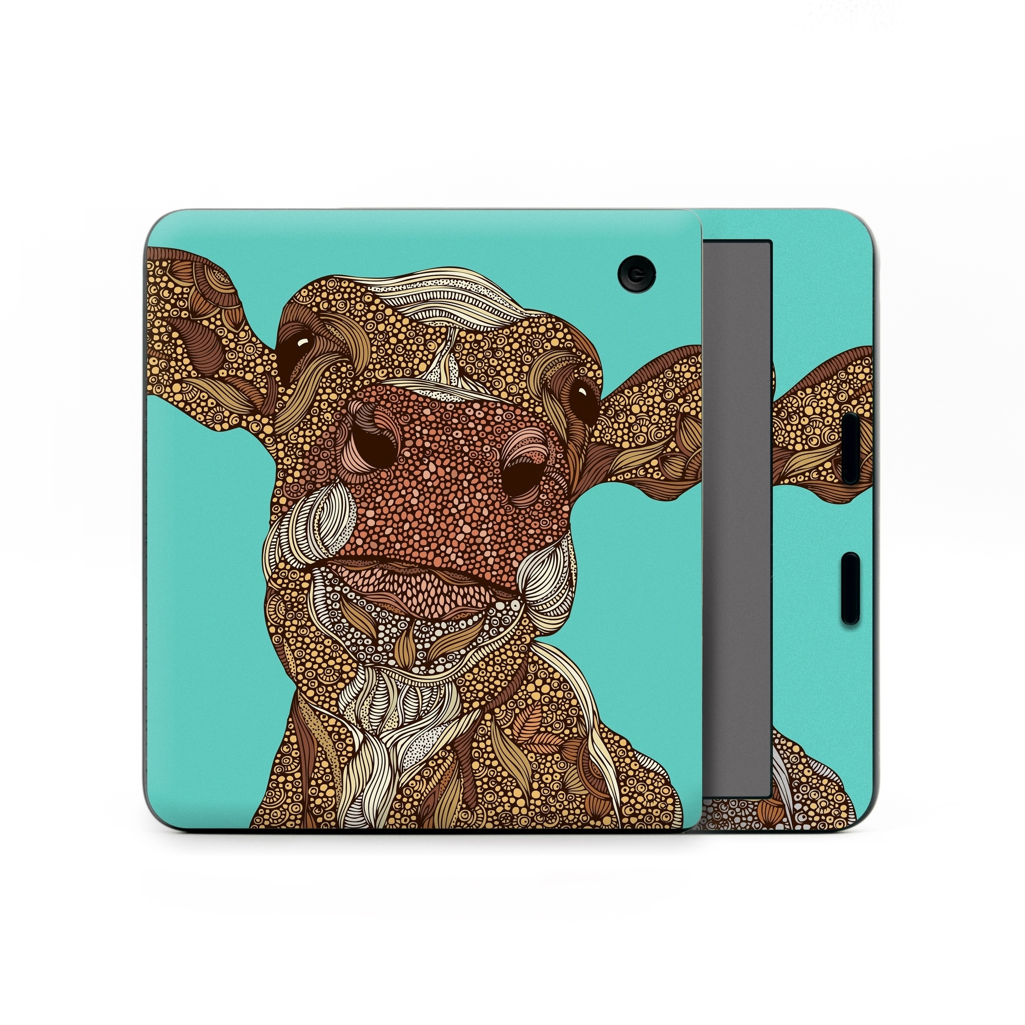 Kobo Libra Colour Skin design of Head, Illustration, Art, Fictional character, with brown, green colors