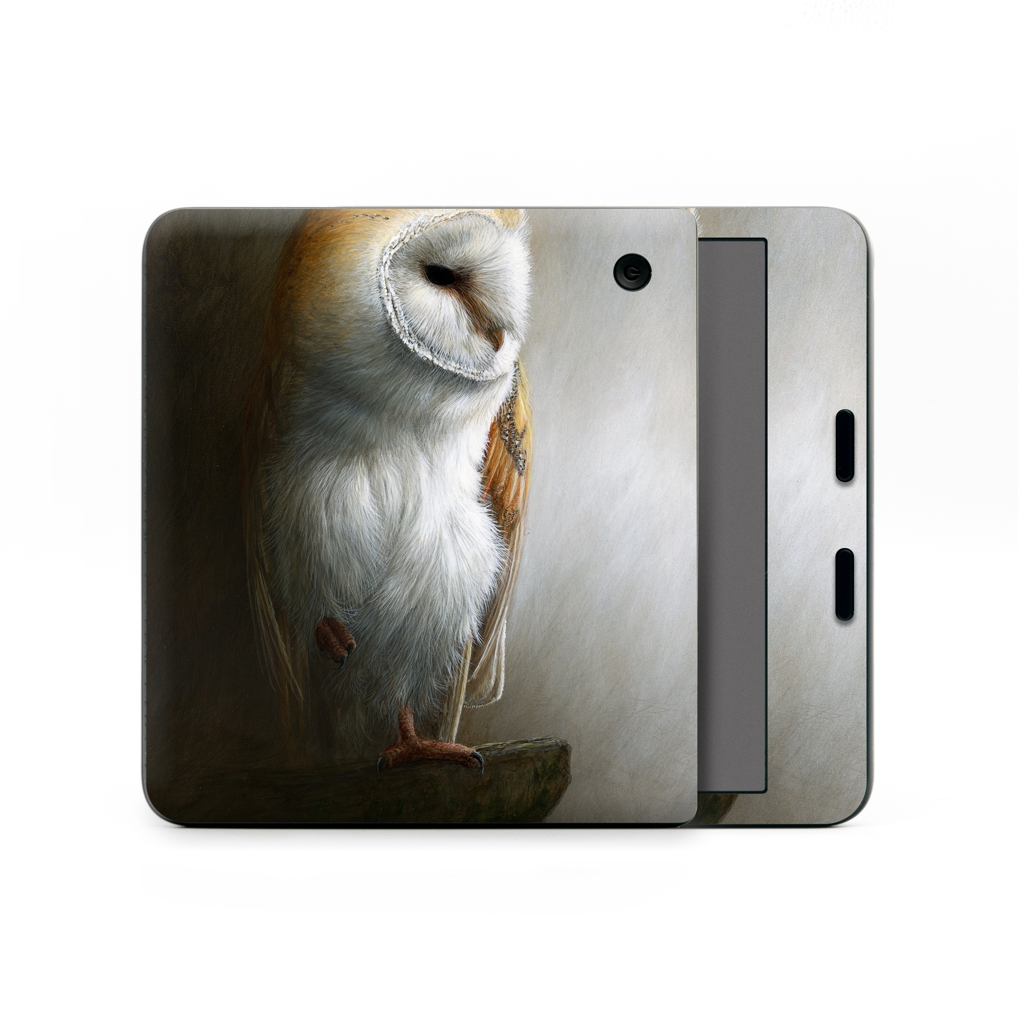 Kobo Libra Colour Skin design of Barn owl, Owl, Bird, Bird of prey, Beak, Wildlife, with yellow, white, orange, brown colors
