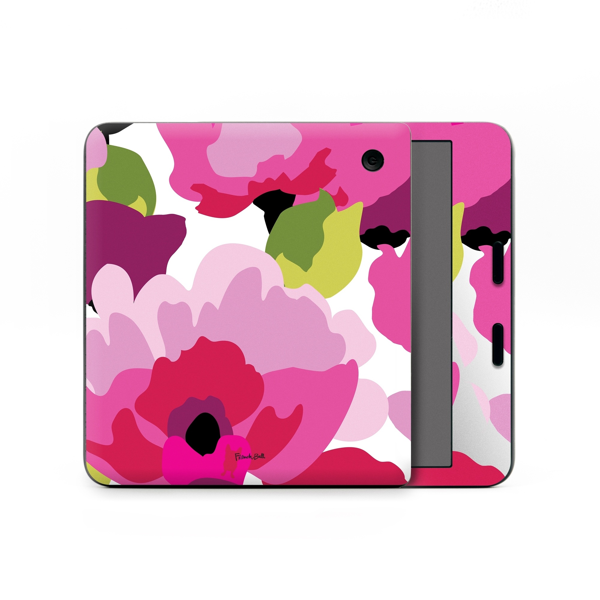 Kobo Libra Colour Skin design of Pink, Flower, Pattern, Petal, Plant, Floral design, Design, Botany, Magenta, Anemone, with white, pink, green, red colors
