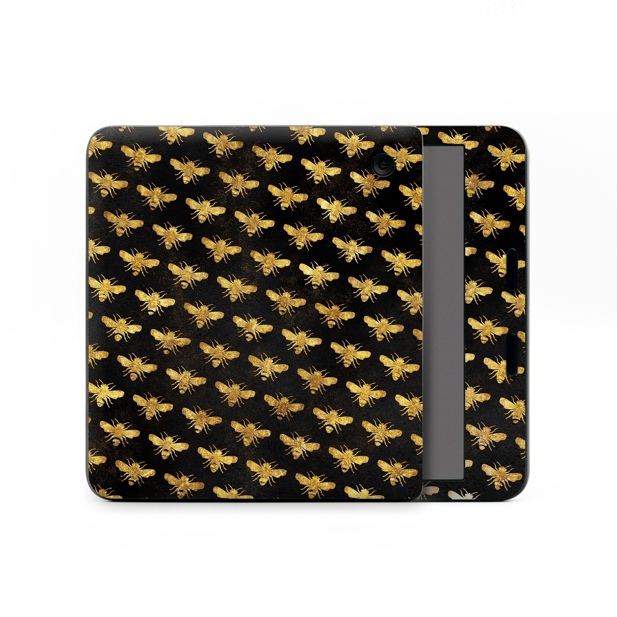 Kobo Libra Colour Skin design of Pattern, Yellow, Flower, Design, Plant, Wildflower, Textile, Metal, with black, yellow colors