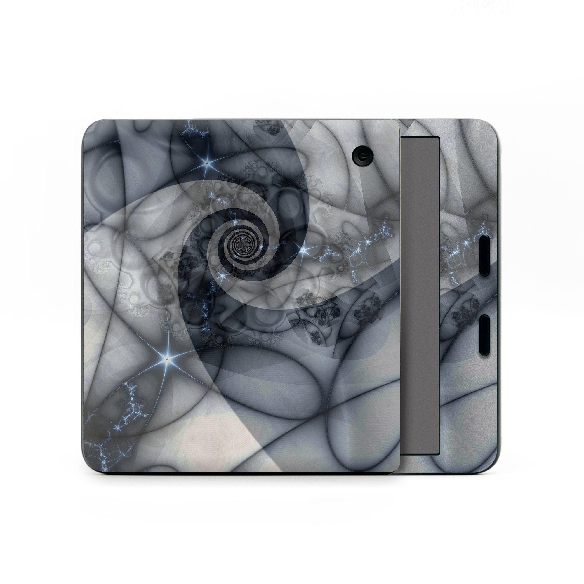 Kobo Libra Colour Skin design of Eye, Drawing, Black-and-white, Design, Pattern, Art, Tattoo, Illustration, Fractal art, with black, gray colors