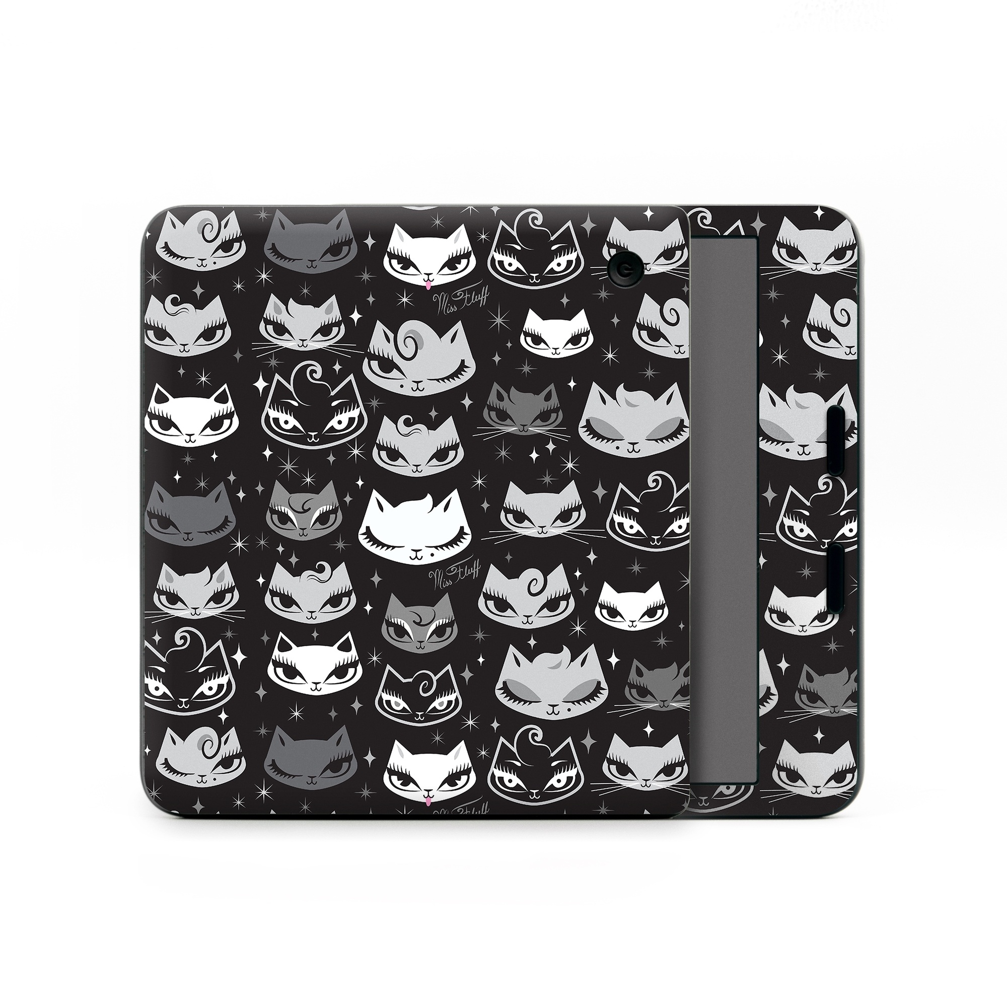 Kobo Libra Colour Skin design of Pattern, Design, Headgear, Hat, Smile, Team, Crowd, with black, white, gray colors