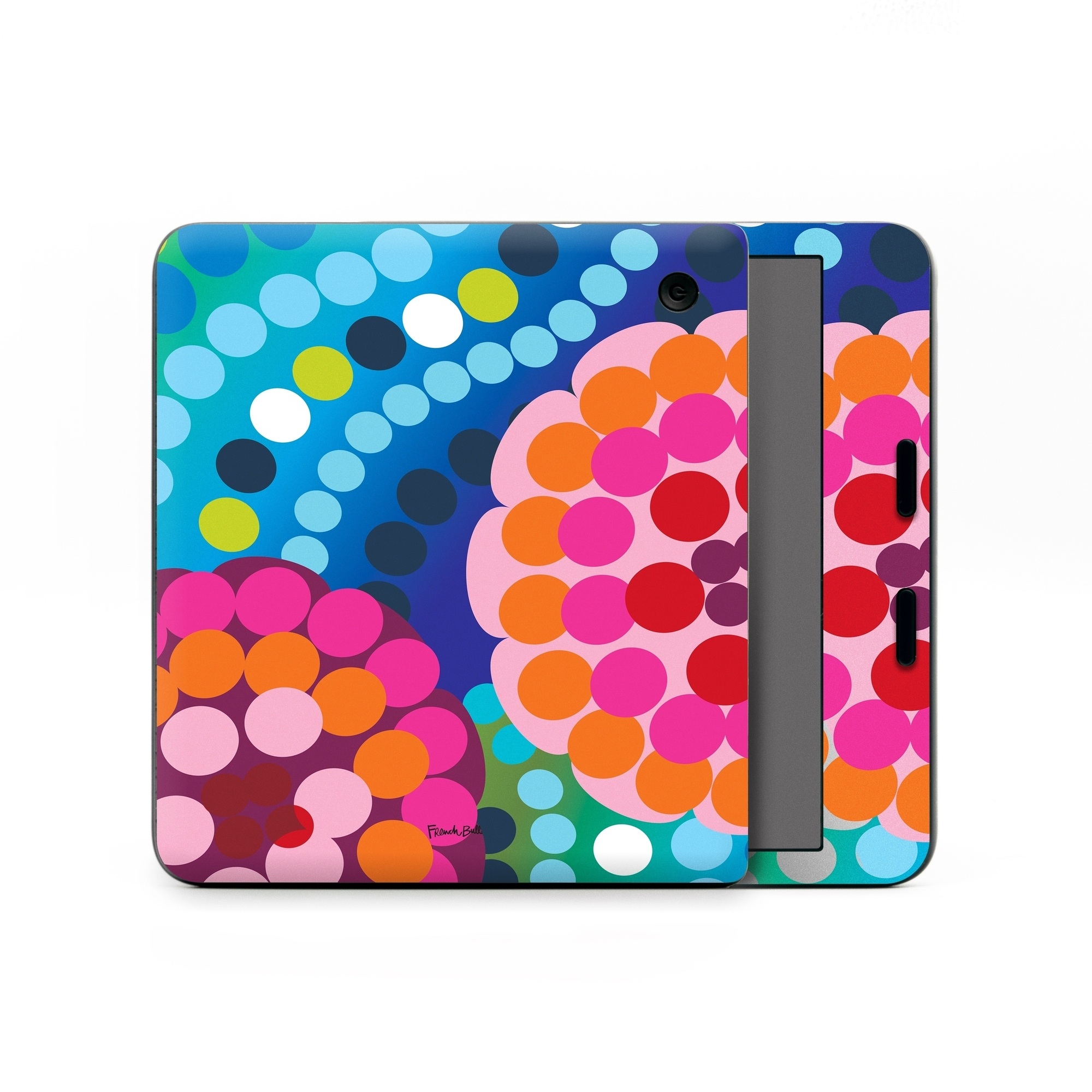 Kobo Libra Colour Skin design of Pattern, Circle, Orange, Colorfulness, Design, Line, Polka dot, Graphic design, Graphics, Heart, with blue, green, pink, orange, purple colors