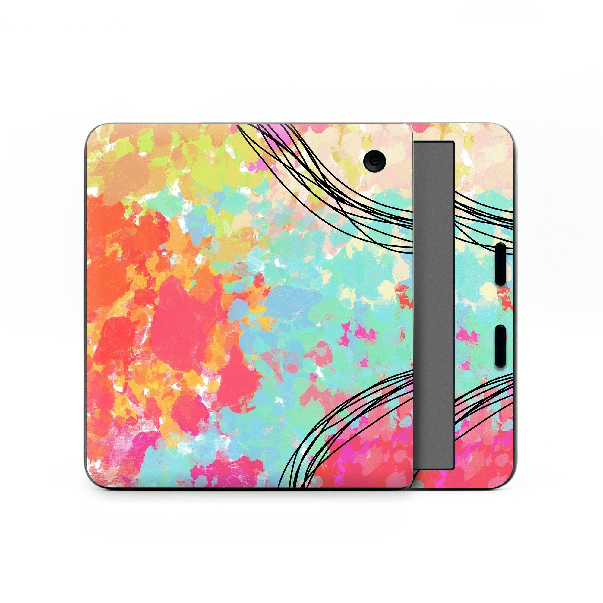 Kobo Libra Colour Skin design of Pattern, Line, Graphic Design, Design, Visual Arts, Art, Plant, Wallpaper, Illustration, Cg Artwork, with black, white, red, pink, blue, green, yellow, orange, brown colors