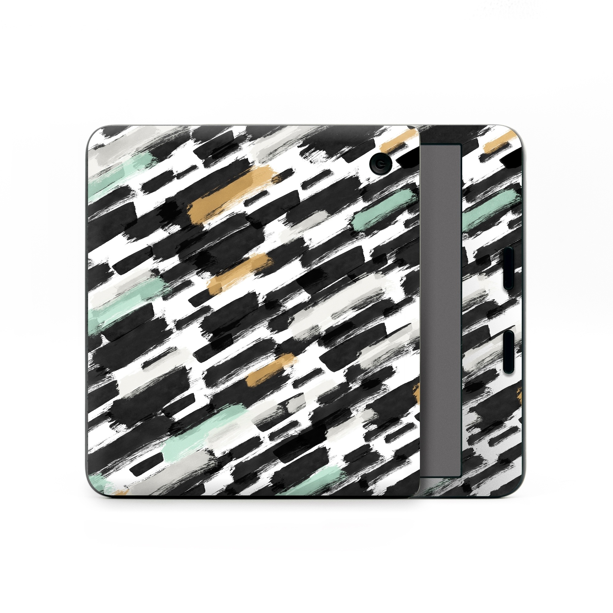 Kobo Libra Colour Skin design of Pattern, Line, Design, Material property, Rectangle, with black, white, orange, blue, yellow colors