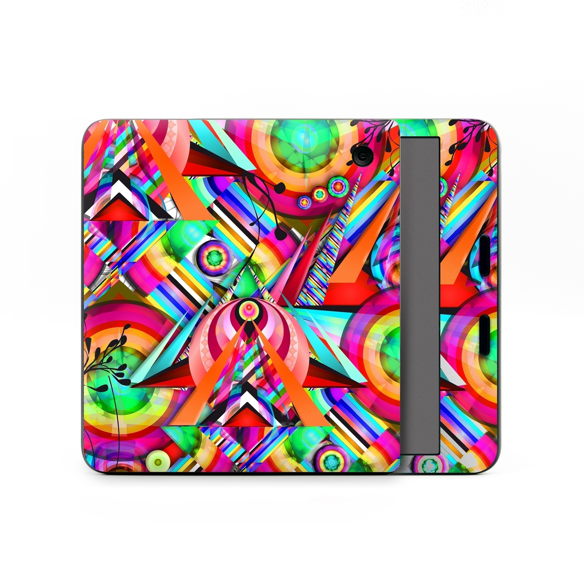 Kobo Libra Colour Skin design of Psychedelic art, Pattern, Design, Graphic design, Colorfulness, Visual arts, Circle, Art, with red, pink, green, yellow, orange colors