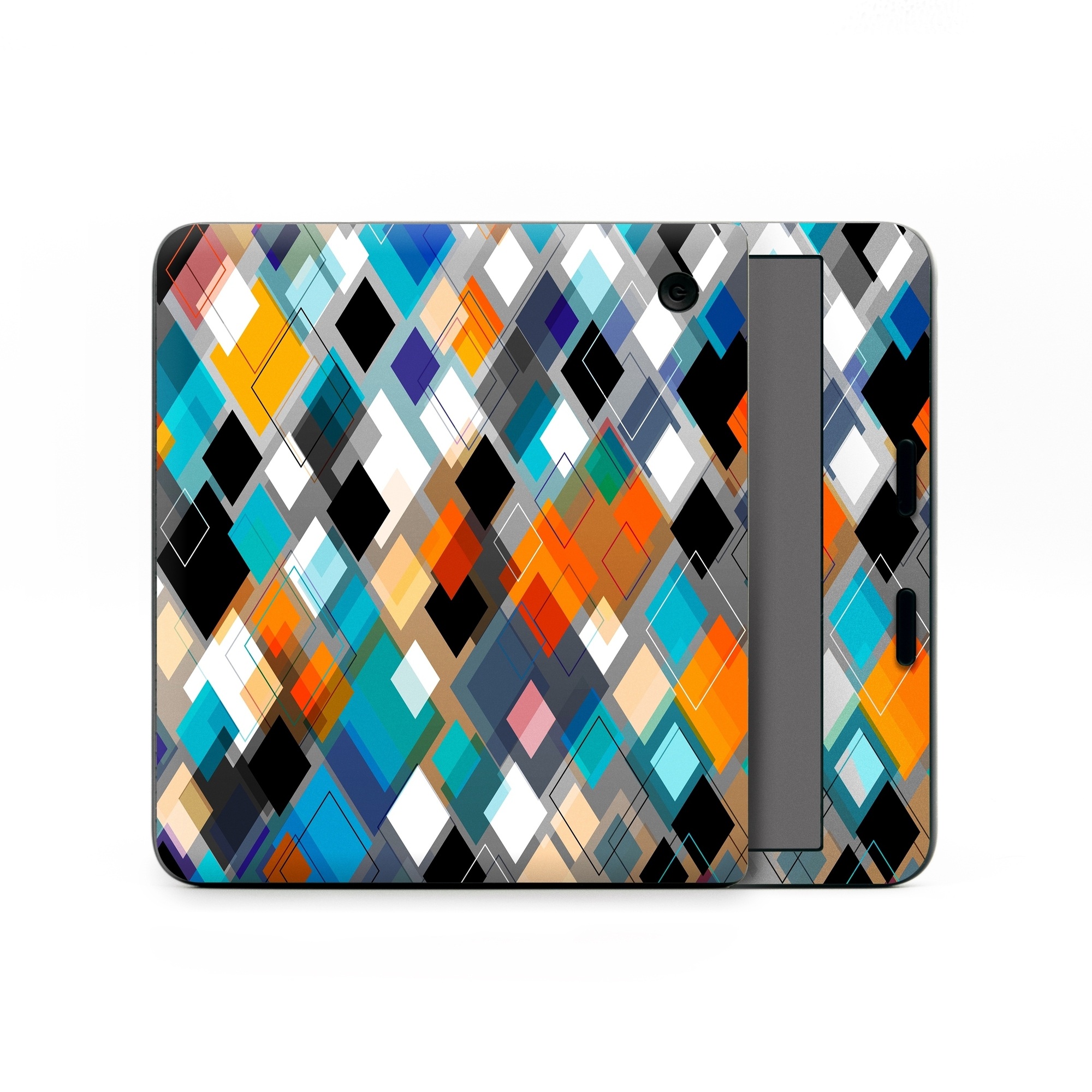 Kobo Libra Colour Skin design of Pattern, Line, Design, Colorfulness, Plaid, Tints and shades, Textile, Symmetry, Square, with black, blue, red, orange, white colors