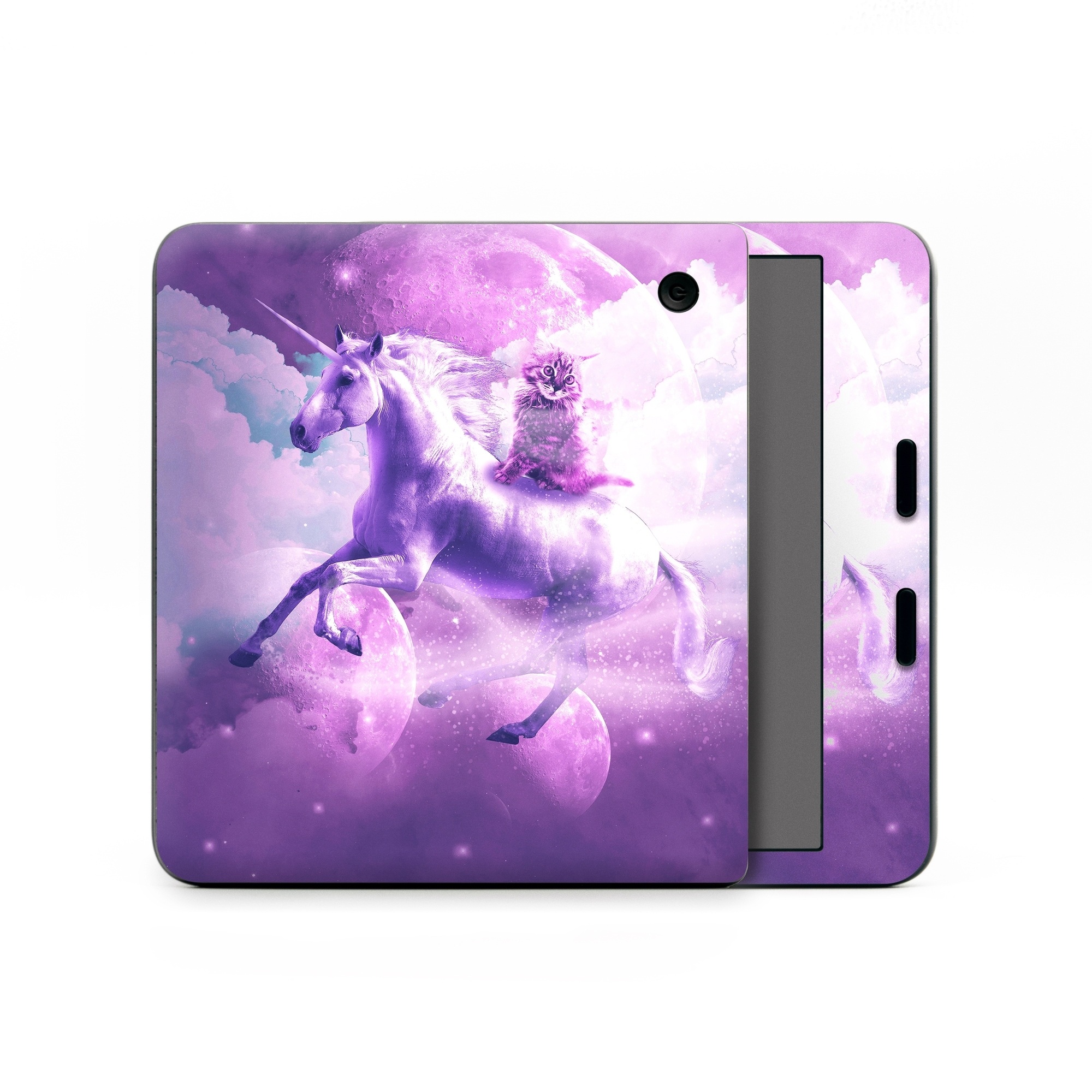 Kobo Libra Colour Skin design of Unicorn, Purple, Fictional character, Mythical creature, Violet, Cg artwork, Illustration, Mythology, with white, purple, blue, gray, black colors