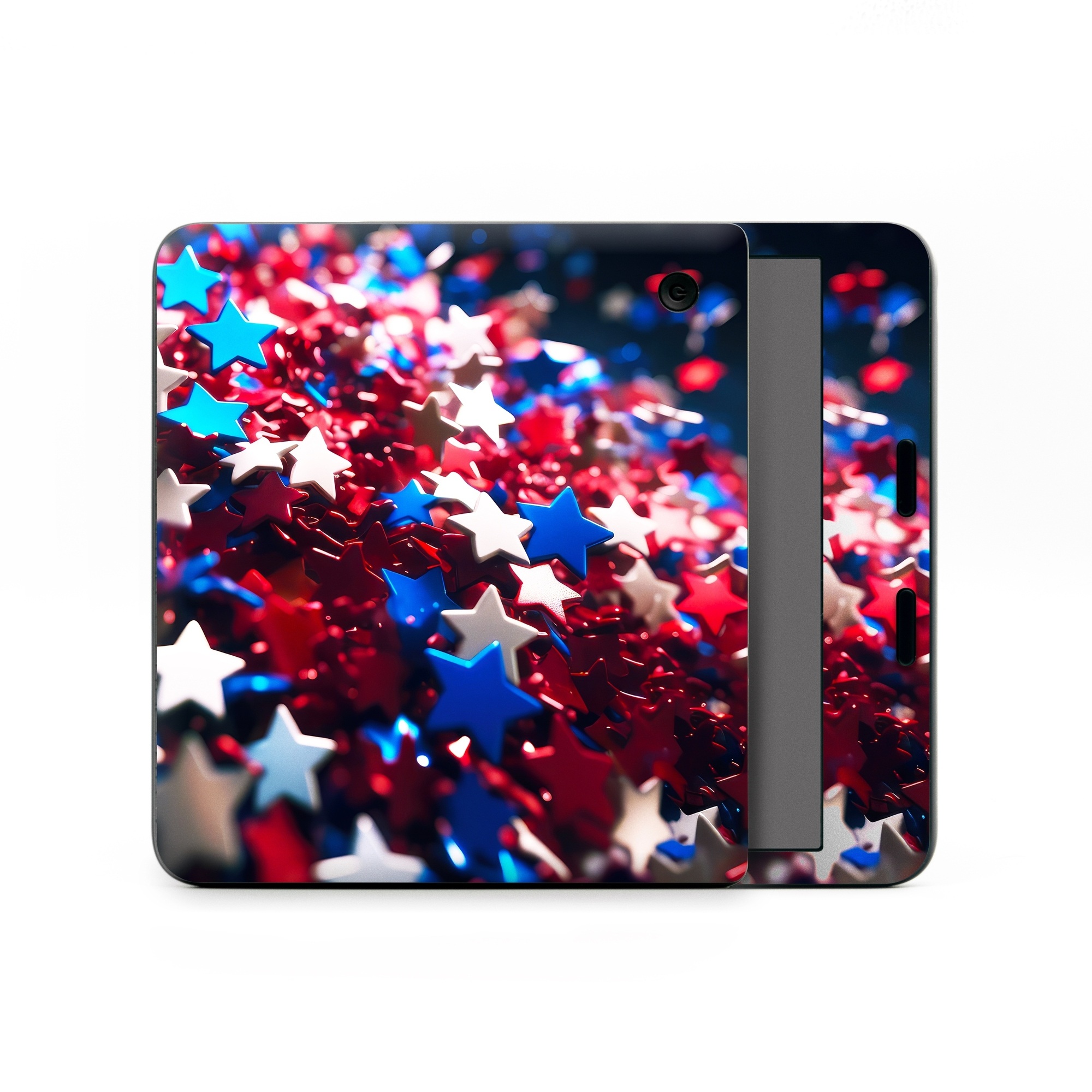 Kobo Libra Colour Skin design of Colorfulness, Petal, Plant, Magenta, Font, Electric blue, Event, Close-up, Macro photography, Flowering plant, with red, blue, white, black colors