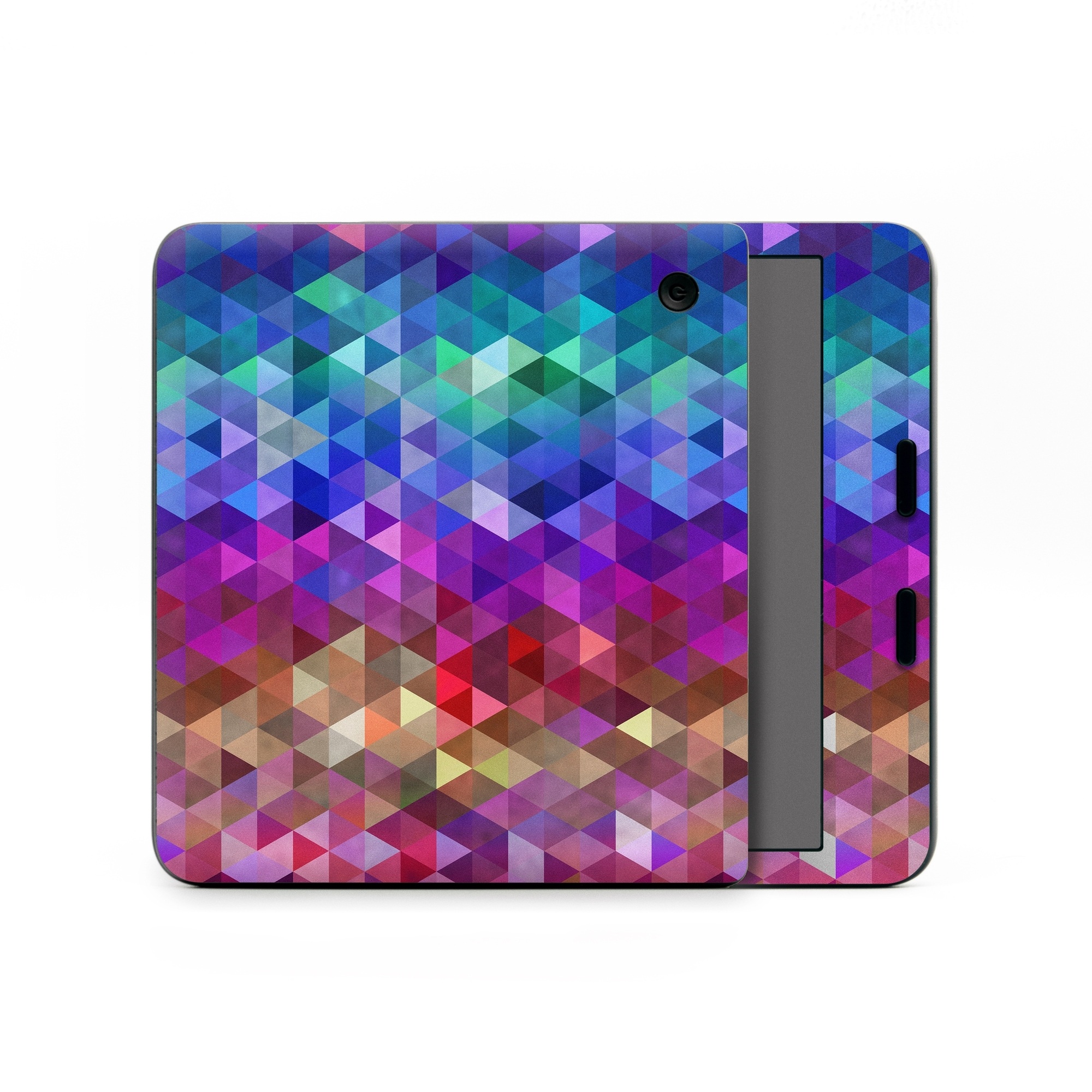 Kobo Libra Colour Skin design of Purple, Violet, Pattern, Blue, Magenta, Triangle, Line, Design, Graphic design, Symmetry, with blue, purple, green, red, pink colors