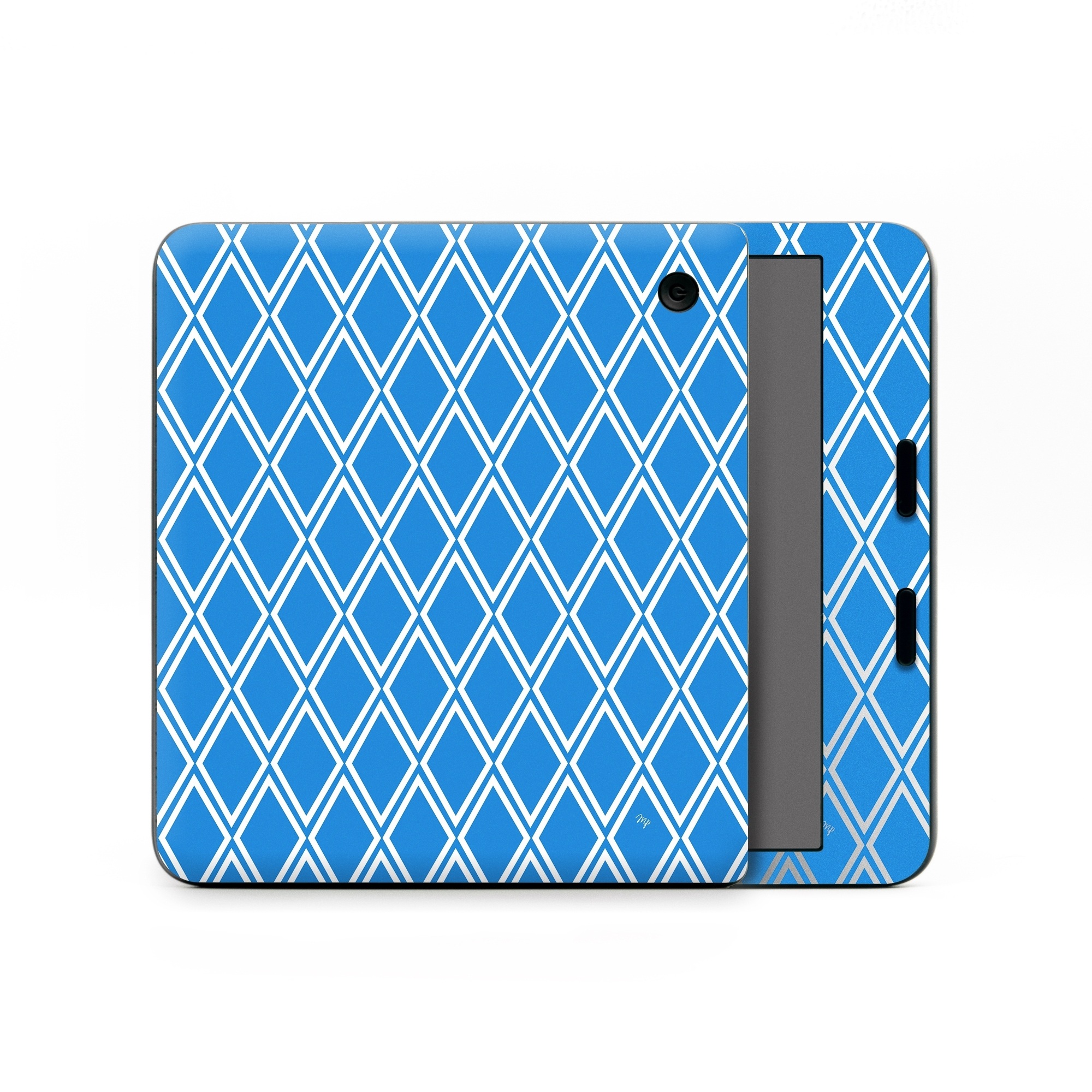 Kobo Libra Colour Skin design of Azure, Font, Aqua, Material property, Symmetry, Parallel, Rectangle, Electric blue, Circle, Pattern, with blue, white colors