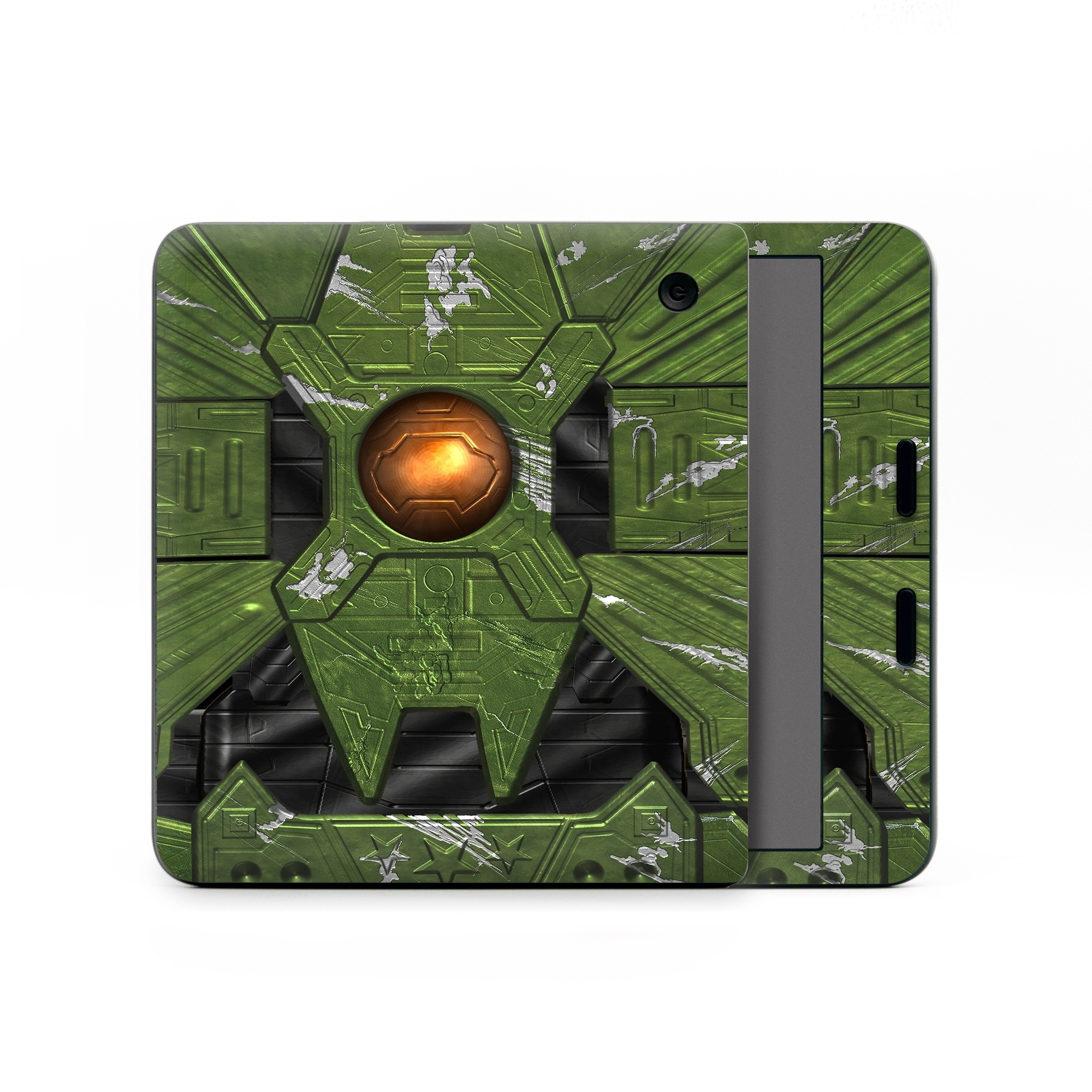 Kobo Libra Colour Skin design of Green, Fictional character, Games, Fiction, Pc game, Illustration, Strategy video game, Digital compositing, Art, Screenshot, with green, yellow, orange, black colors