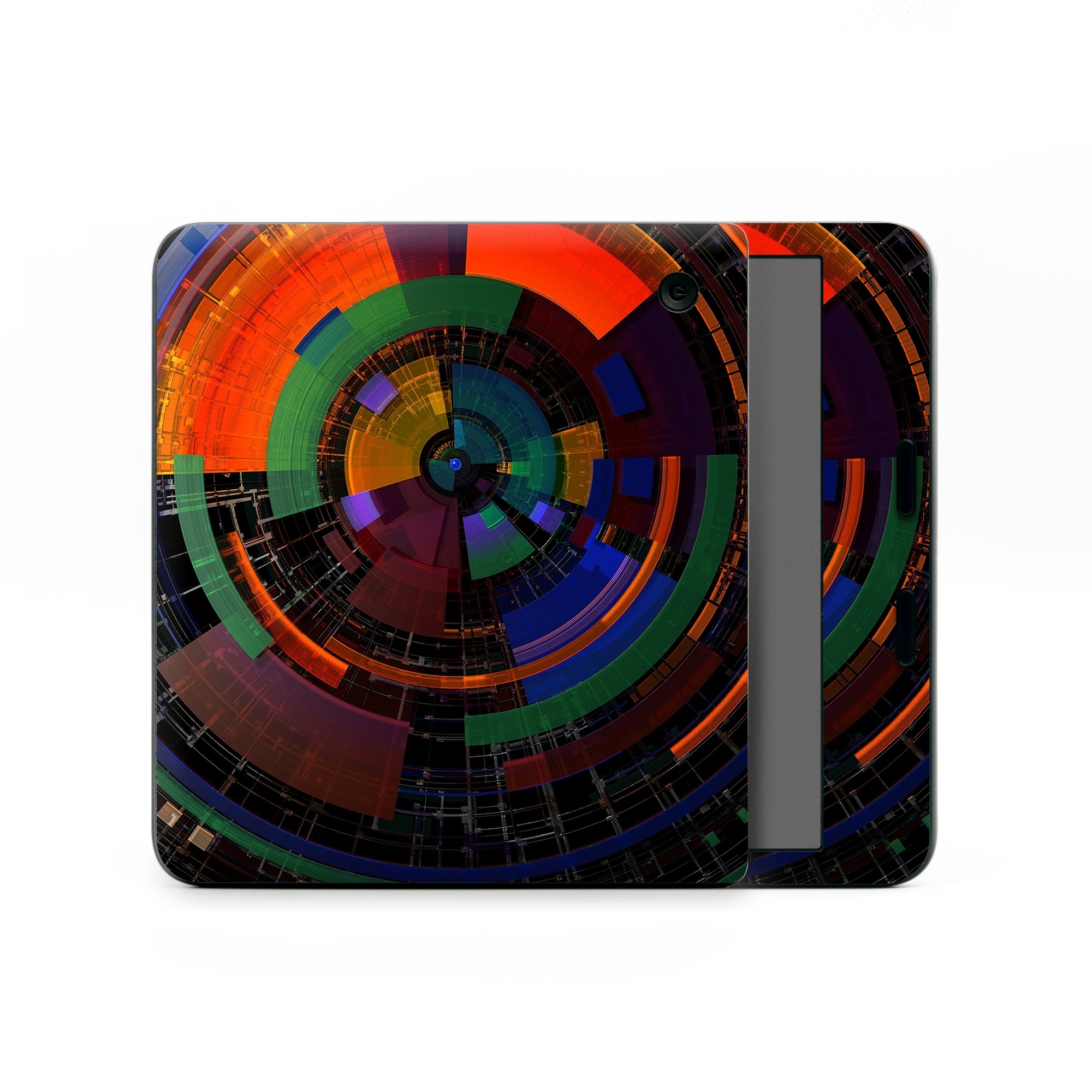 Kobo Libra Colour Skin design of Colorfulness, Pattern, Circle, Design, Architecture, Symmetry, Art, Spiral, Psychedelic art, with black, red, blue, green, orange, brown colors
