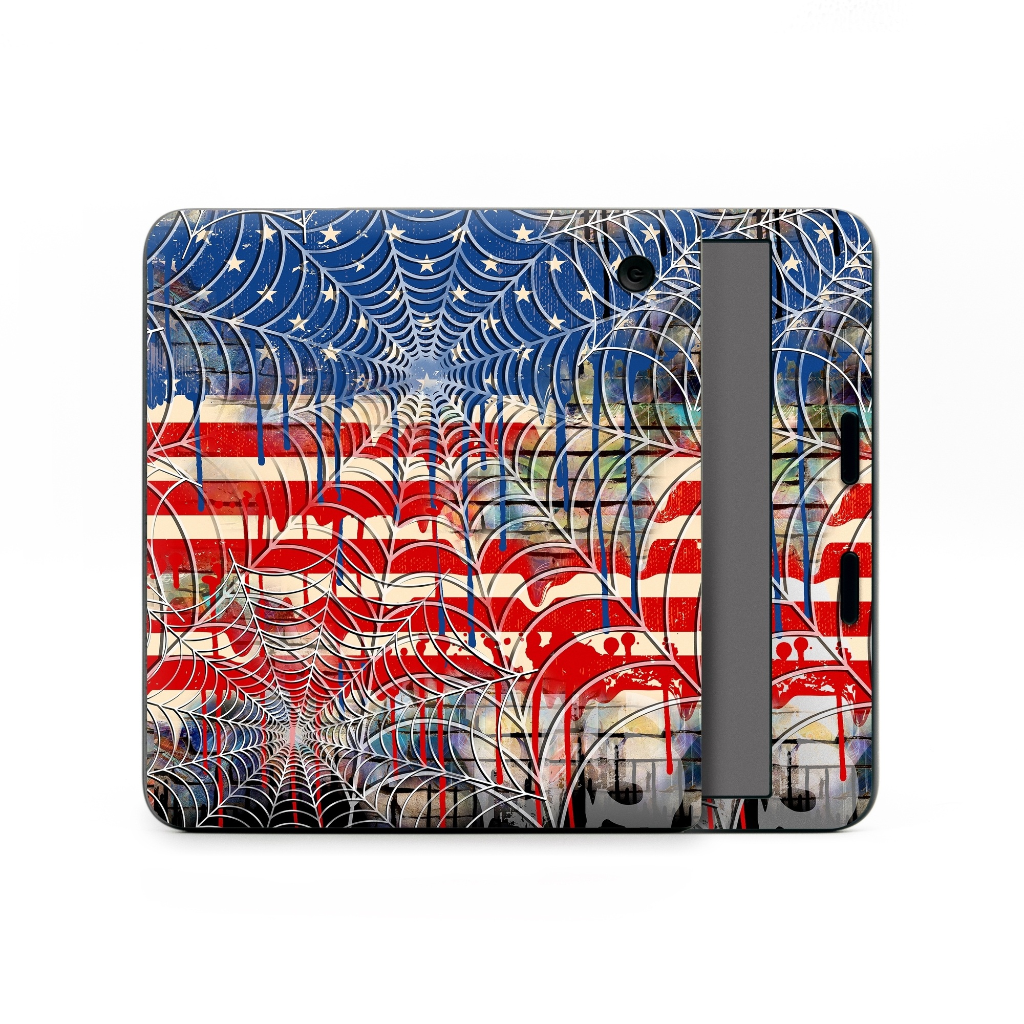 Kobo Libra Colour Skin design of Graffiti, Art, Pattern, Flag, Street art, Line, Textile, Mural, Modern art, with red, blue, white, black colors