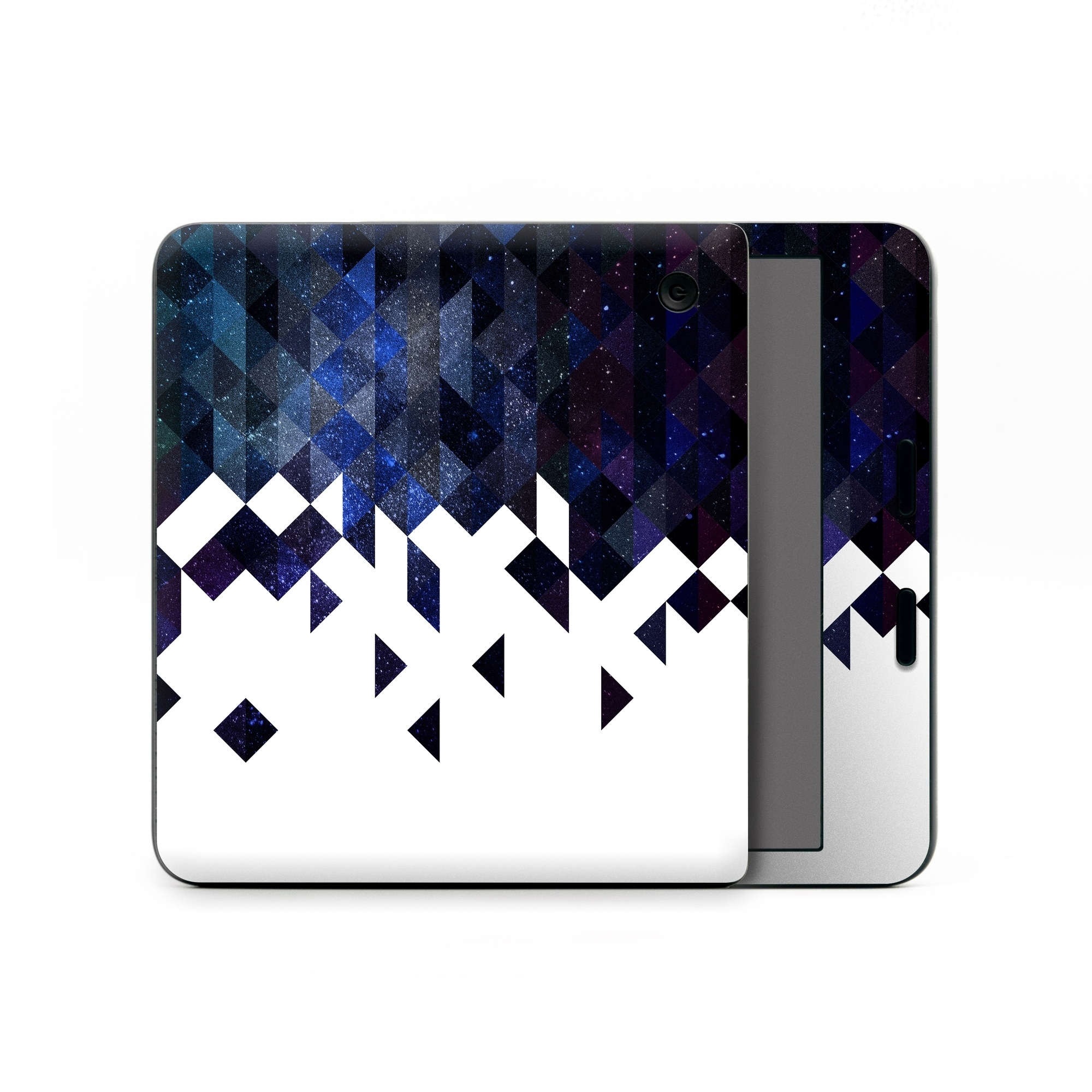 Kobo Libra Colour Skin design of Text, Pattern, Graphic design, Font, Purple, Design, Line, Triangle, Logo, Graphics, with black, blue, white colors