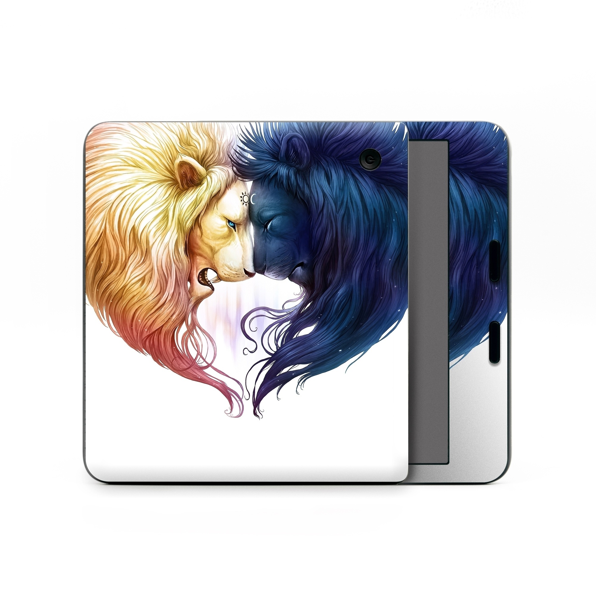 Kobo Libra Colour Skin design of Vertebrate, Eyelash, Mammal, Ear, Gesture, Cartoon, Art, Painting, Happy, Paint, with white, black, blue, orange, yellow, red, purple colors