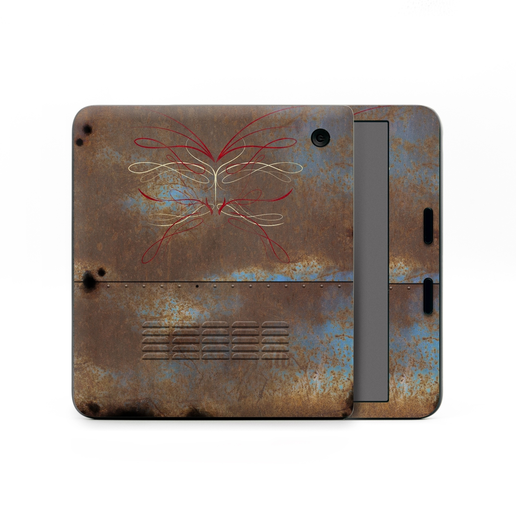 Kobo Libra Colour Skin design of Line, Visual arts, Symmetry, Concrete, Tints and shades, Painting, Art, with blue, red, yellow, brown, black colors