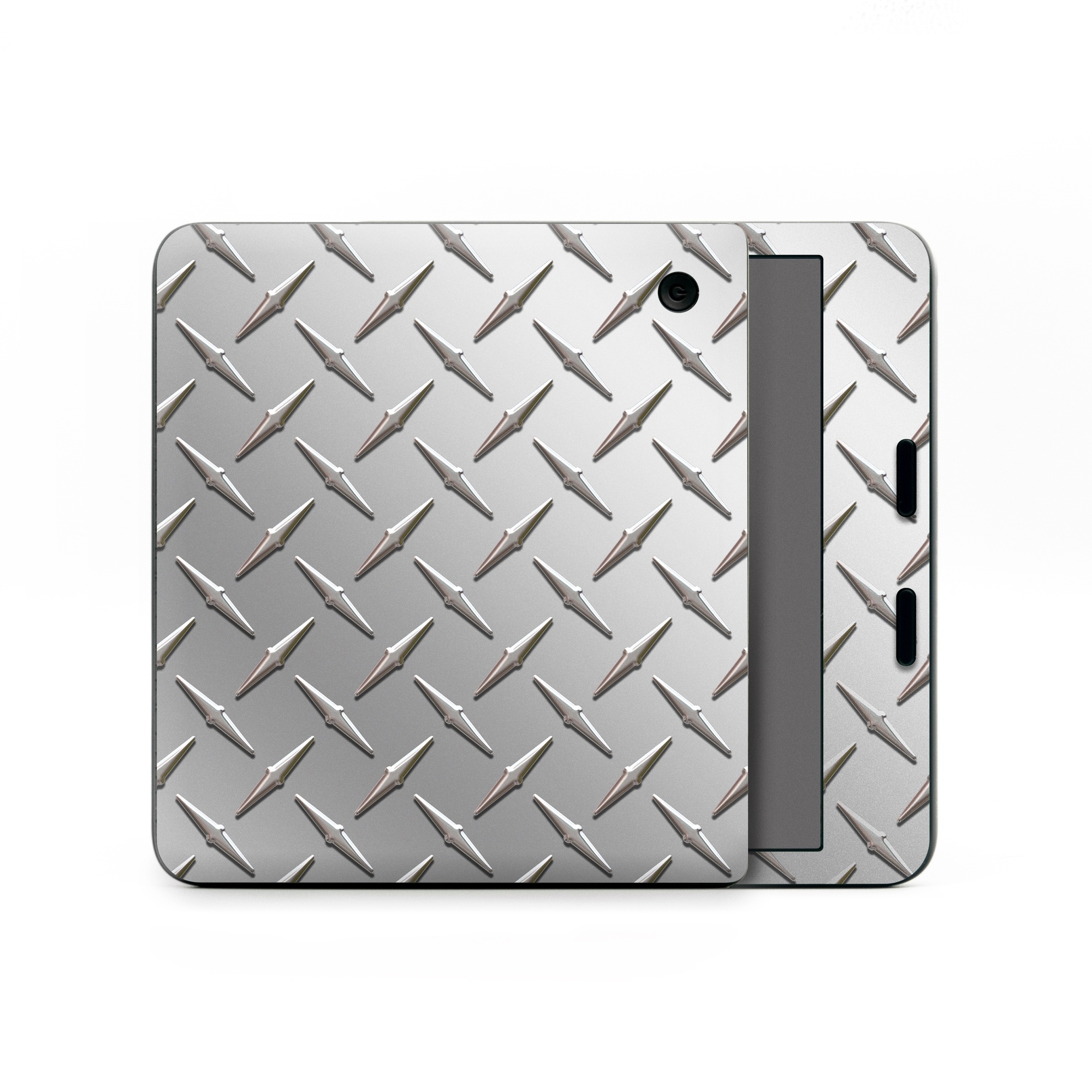 Kobo Libra Colour Skin design of Pattern, Metal, Line, Design, Steel, Parallel, Tile, Beige, Flooring, with gray colors
