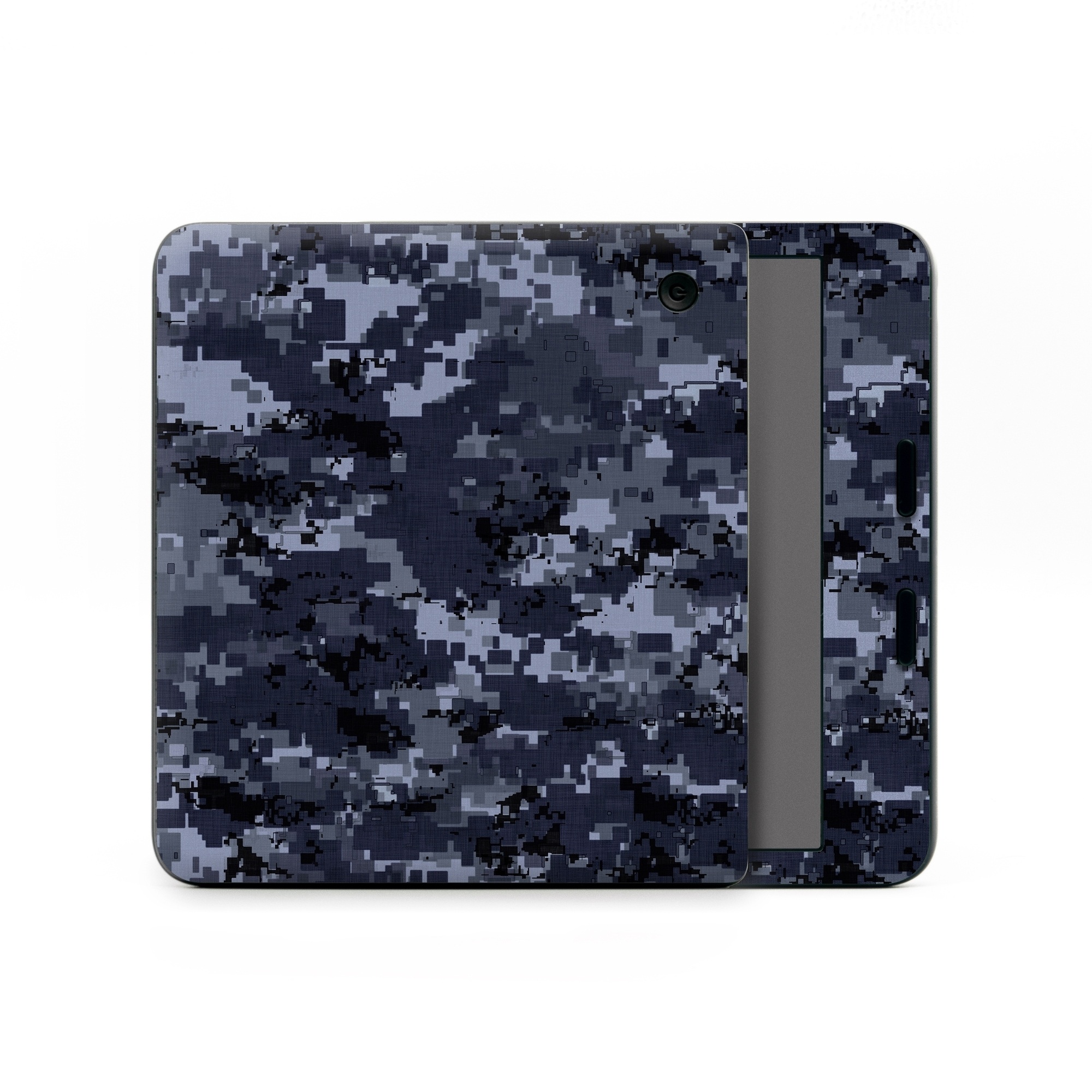 Kobo Libra Colour Skin design of Military camouflage, Black, Pattern, Blue, Camouflage, Design, Uniform, Textile, Black-and-white, Space, with black, gray, blue colors