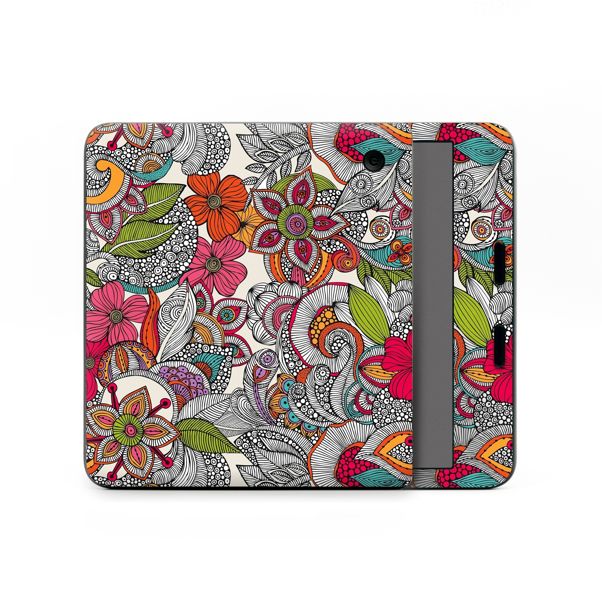 Kobo Libra Colour Skin design of Pattern, Drawing, Visual arts, Art, Design, Doodle, Floral design, Motif, Illustration, Textile, with gray, red, black, green, purple, blue colors