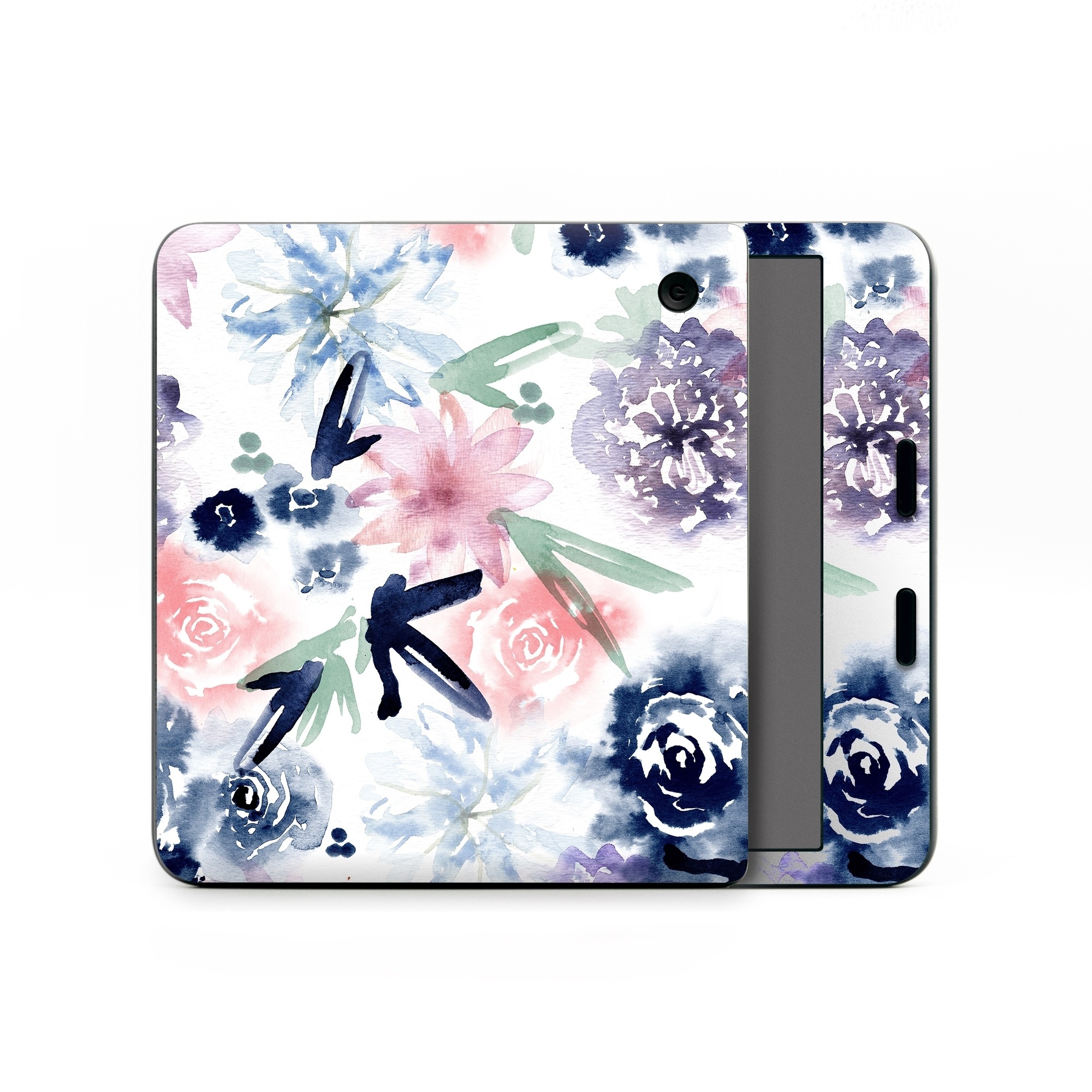 Kobo Libra Colour Skin design of Pattern, Graphic design, Design, Floral design, Plant, Flower, Illustration, with white, blue, purple, green, pink colors