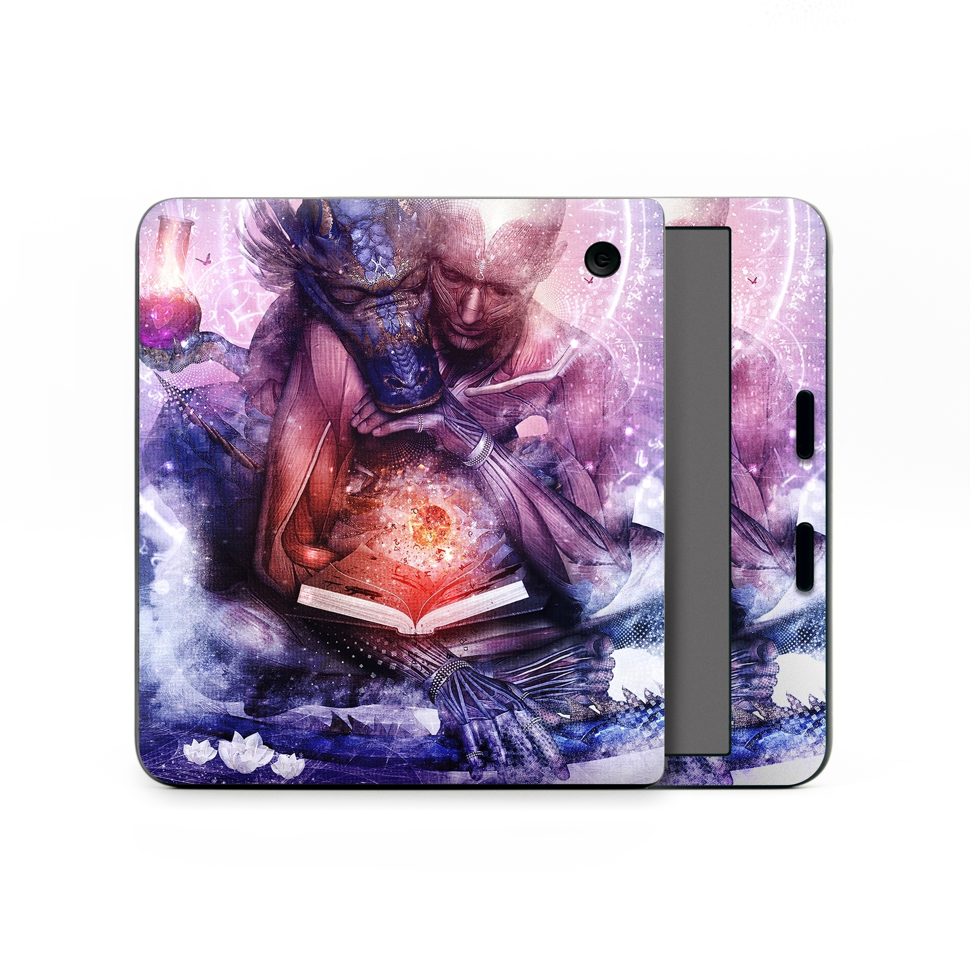 Kobo Libra Colour Skin design of Cg artwork, Illustration, Graphic design, Fictional character, Mythology, Graphics, Space, Art, Darkness, with blue, black, red, yellow, white colors