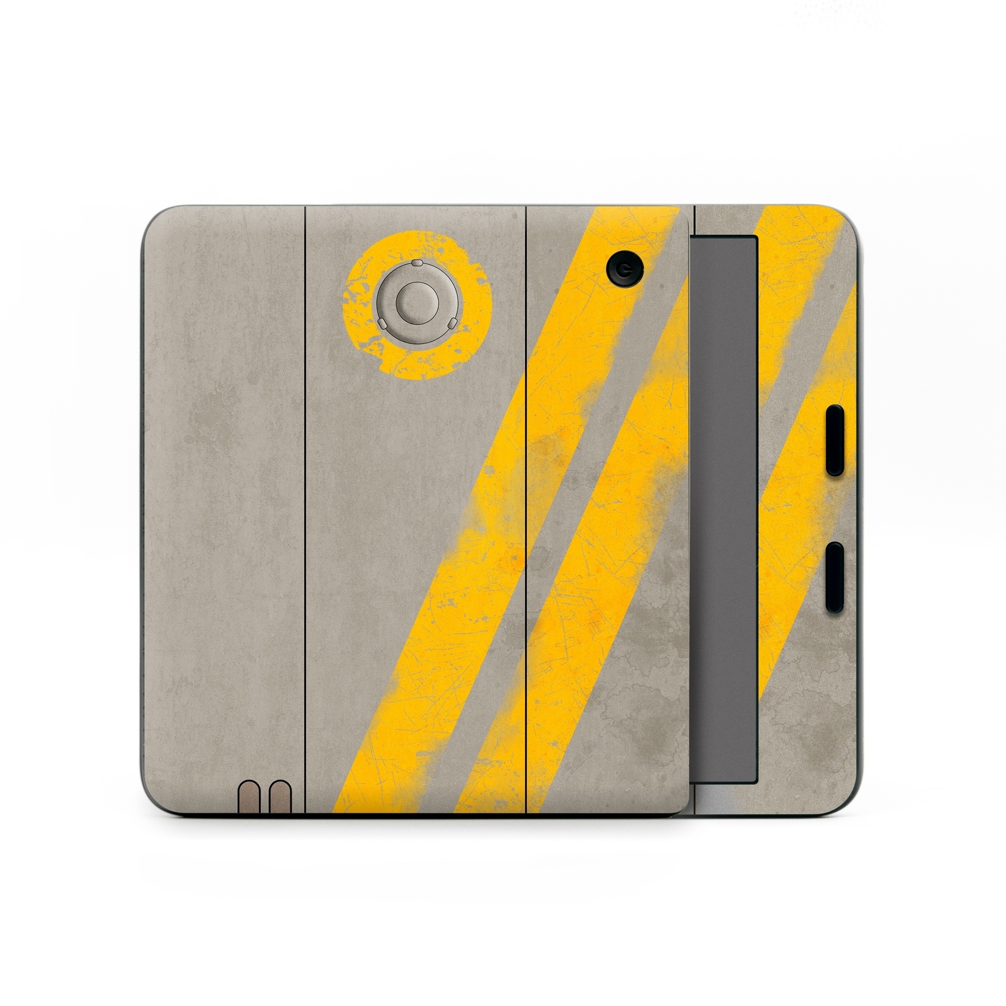 Kobo Libra Colour Skin design of Yellow, Wall, Line, Orange, Design, Concrete, Font, Architecture, Parallel, Wood, with gray, yellow, red, black colors