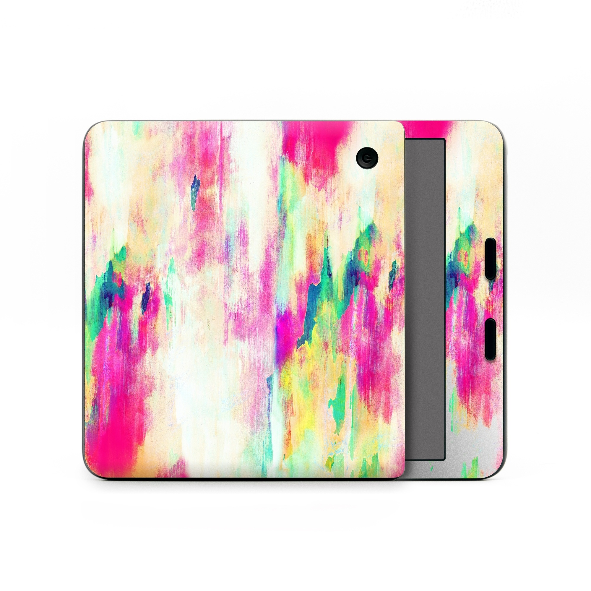 Kobo Libra Colour Skin design of Pink, Magenta, Art, Watercolor paint, Dye, Visual arts, Pattern, Modern art, Painting, Acrylic paint, with red, white, green colors