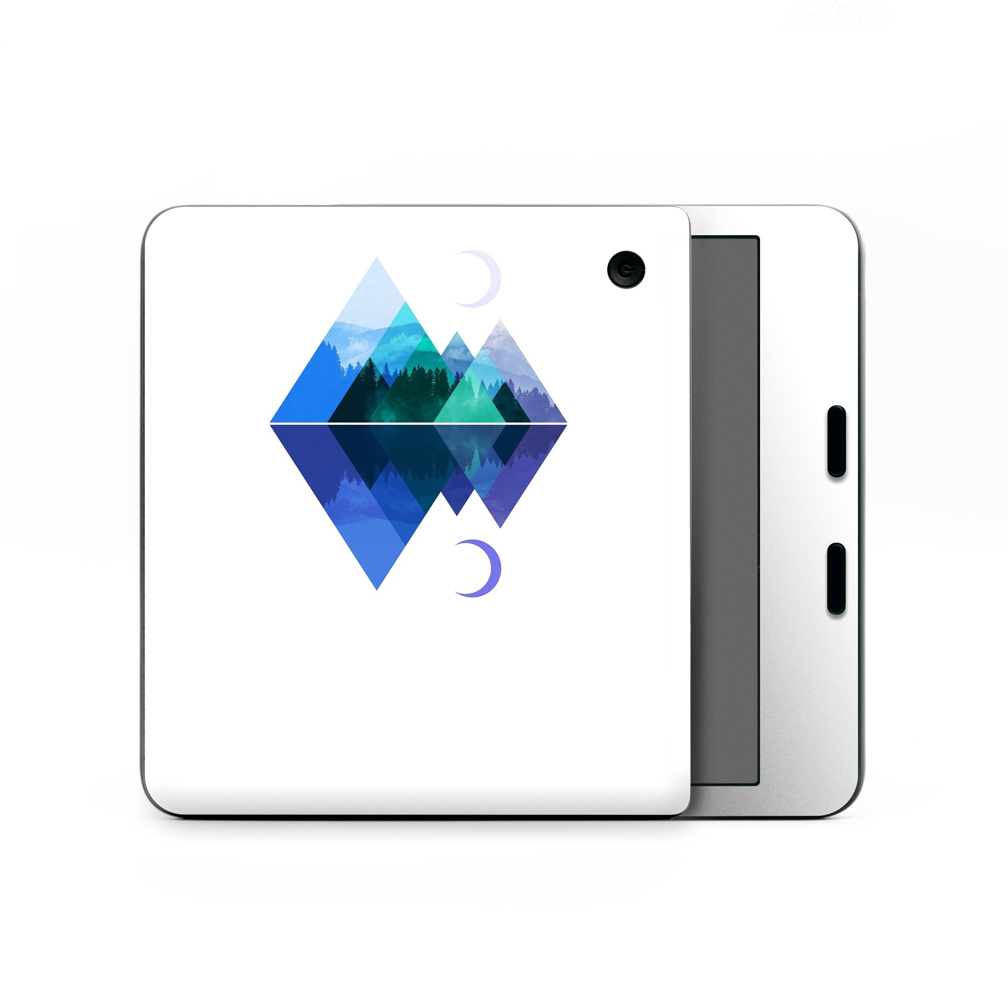 Kobo Libra Colour Skin design of Blue, Cobalt blue, Azure, Pattern, Logo, Design, Electric blue, Graphics, Illustration, Triangle, with white, blue, purple, green colors