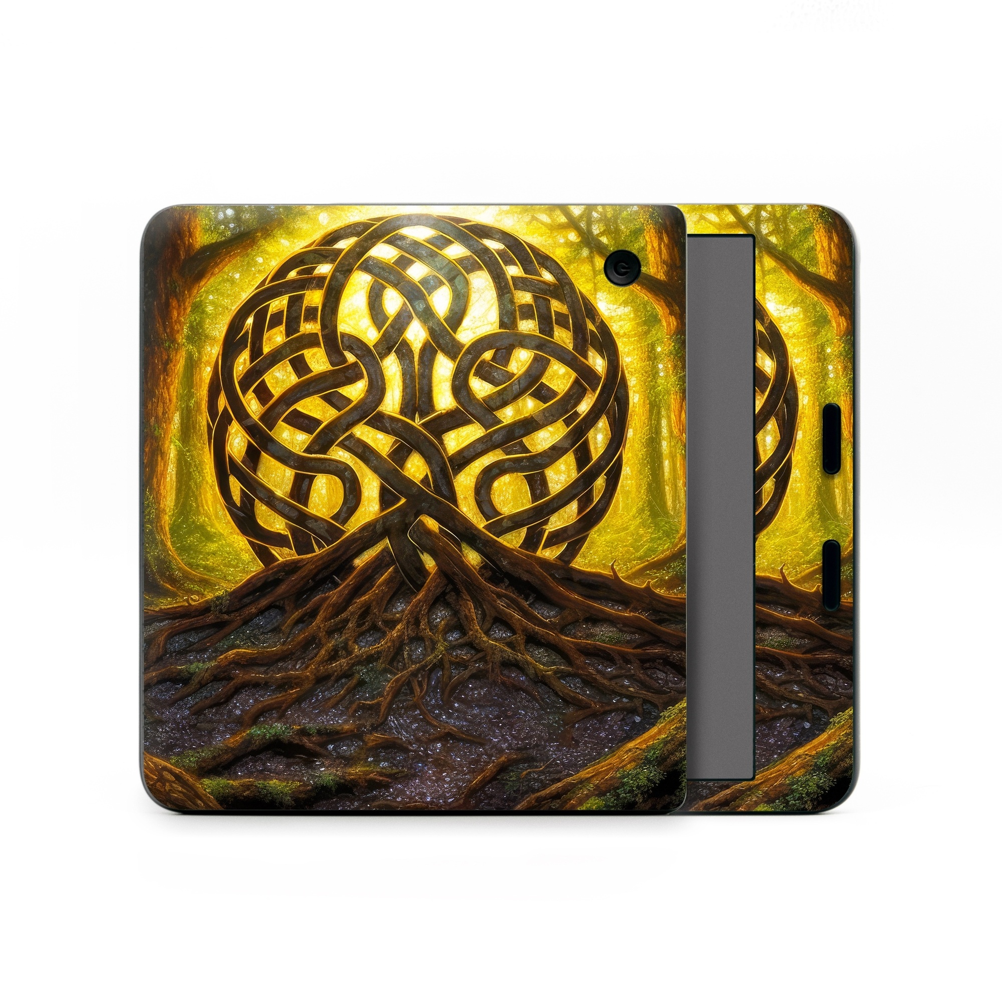 Kobo Libra Colour Skin design of Art, Pattern, Circle, Symmetry, Tints and shades, Visual arts, Design, Electric blue, Graphics, Font, with green, brown, black, gray, yellow, orange, white colors