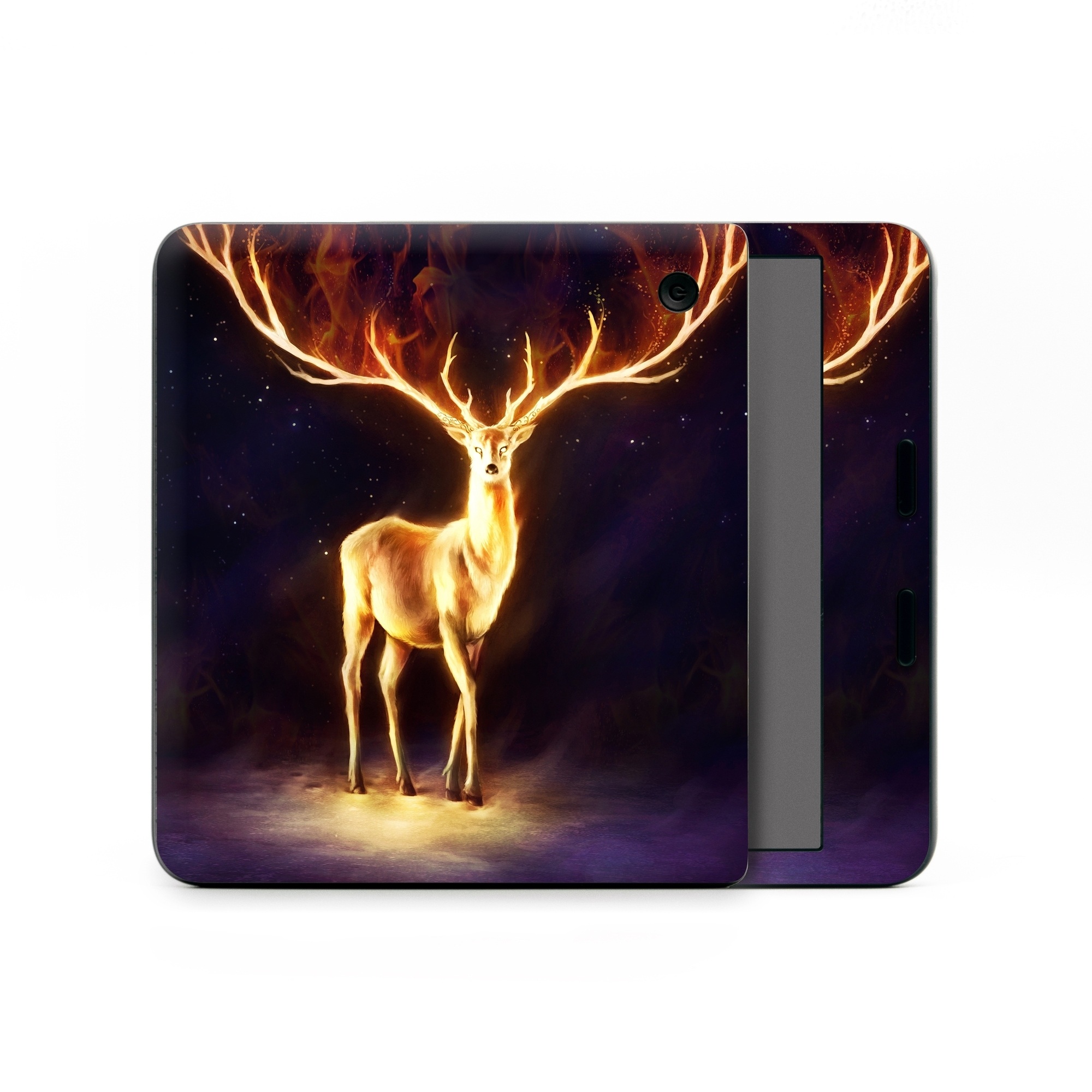 Kobo Libra Colour Skin design of Plant, Tree, Organism, Entertainment, Fawn, Art, Heat, Performing arts, Landscape, Sky, with black, yellow, red, orange, purple colors