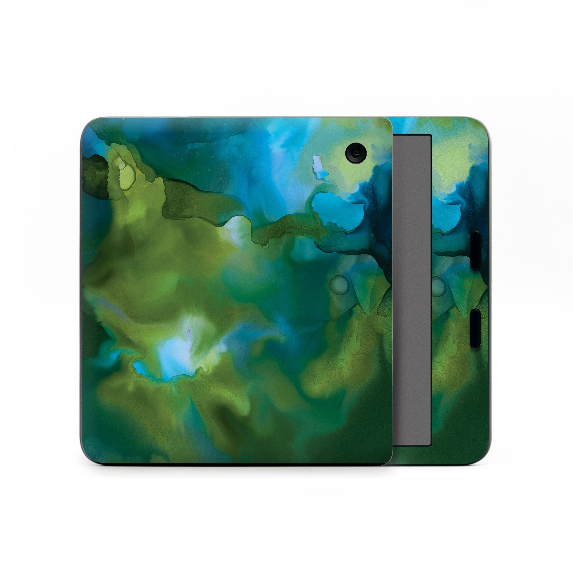 Kobo Libra Colour Skin design of Aqua, Blue, Green, Painting, Turquoise, Teal, Water, Acrylic paint, Art, Organism, with blue, green colors