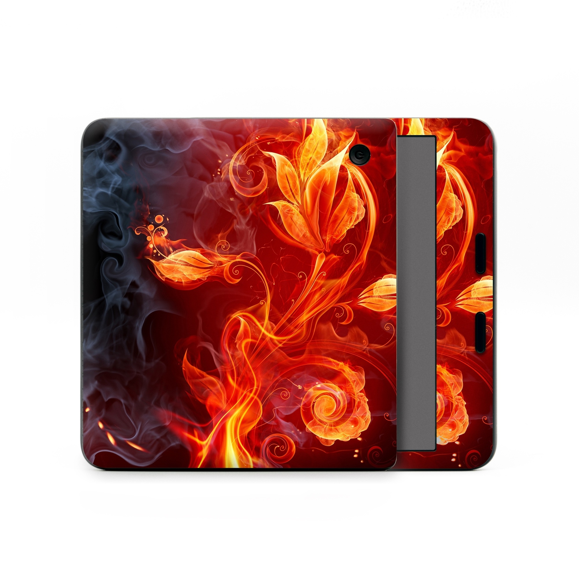 Kobo Libra Colour Skin design of Flame, Fire, Heat, Red, Orange, Fractal art, Graphic design, Geological phenomenon, Design, Organism, with black, red, orange colors