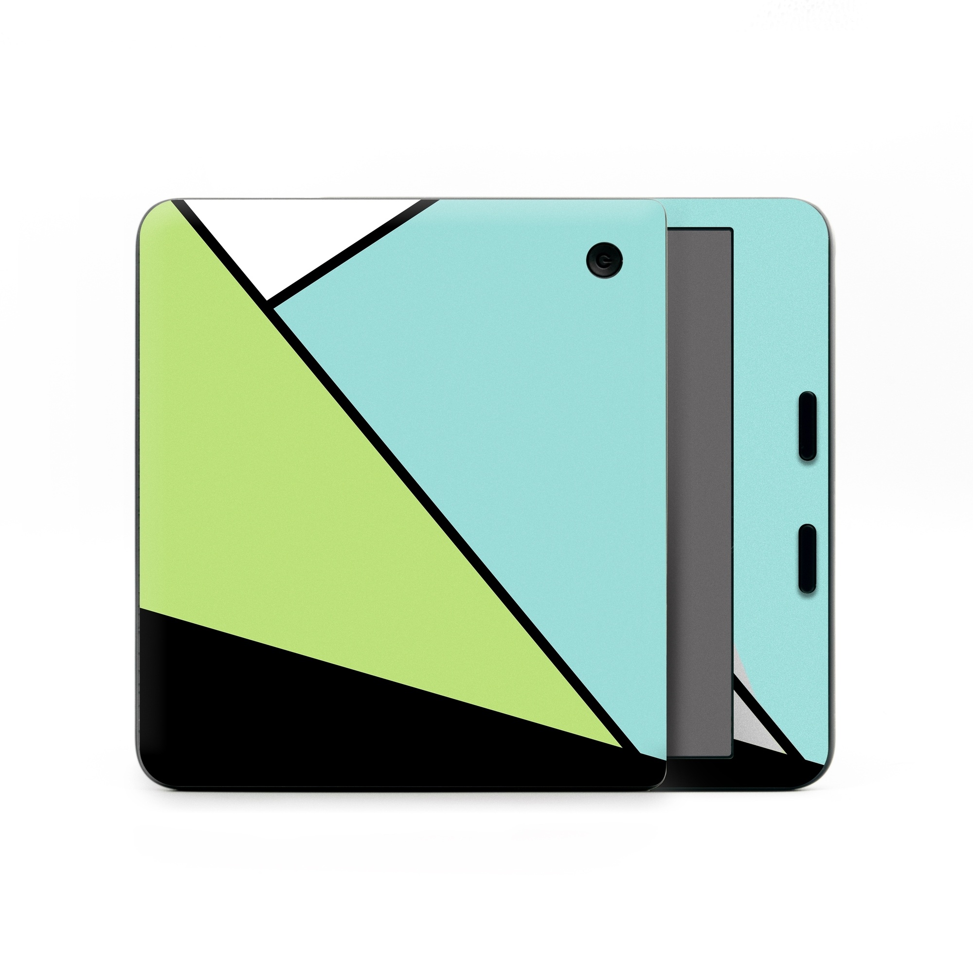 Kobo Libra Colour Skin design of Green, Line, Blue, Triangle, Design, Parallel, Pattern, Graphic design, Slope, with white, black, green, blue colors