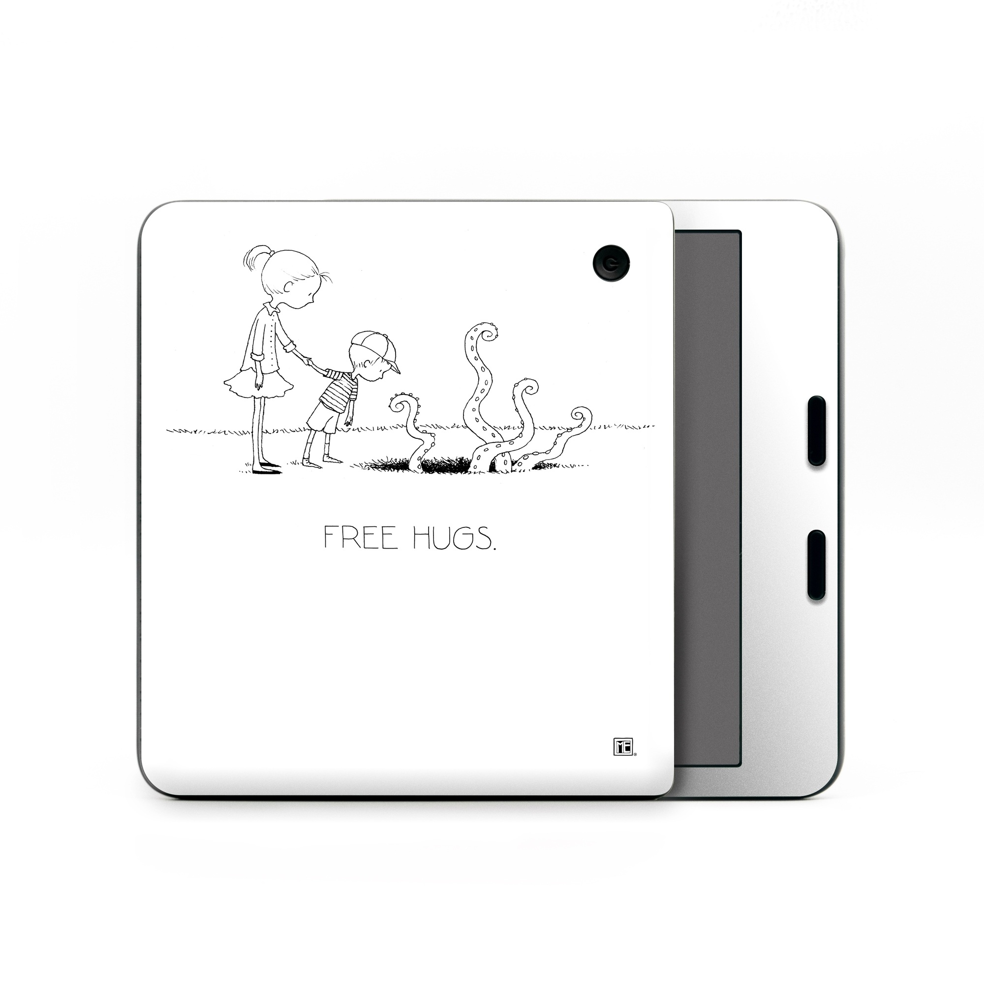Kobo Libra Colour Skin design of Line art, Cartoon, Text, Drawing, Illustration, Coloring book, Black-and-white, Child, Art, with black, white colors