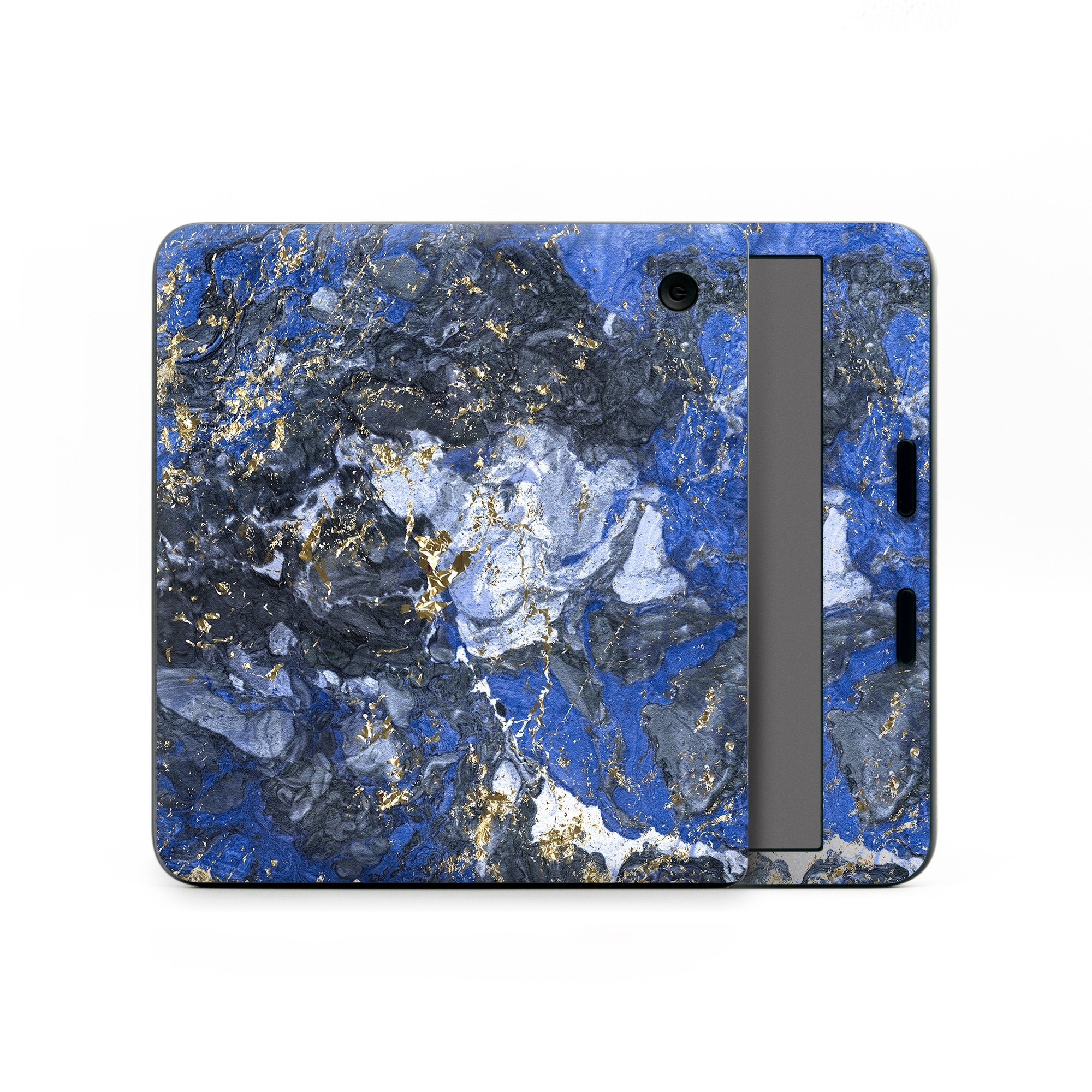 Kobo Libra Colour Skin design of Blue, Water, Cobalt blue, Rock, Painting, Geology, Electric blue, Mineral, Pattern, Acrylic paint, with black, blue, yellow, white, gray colors