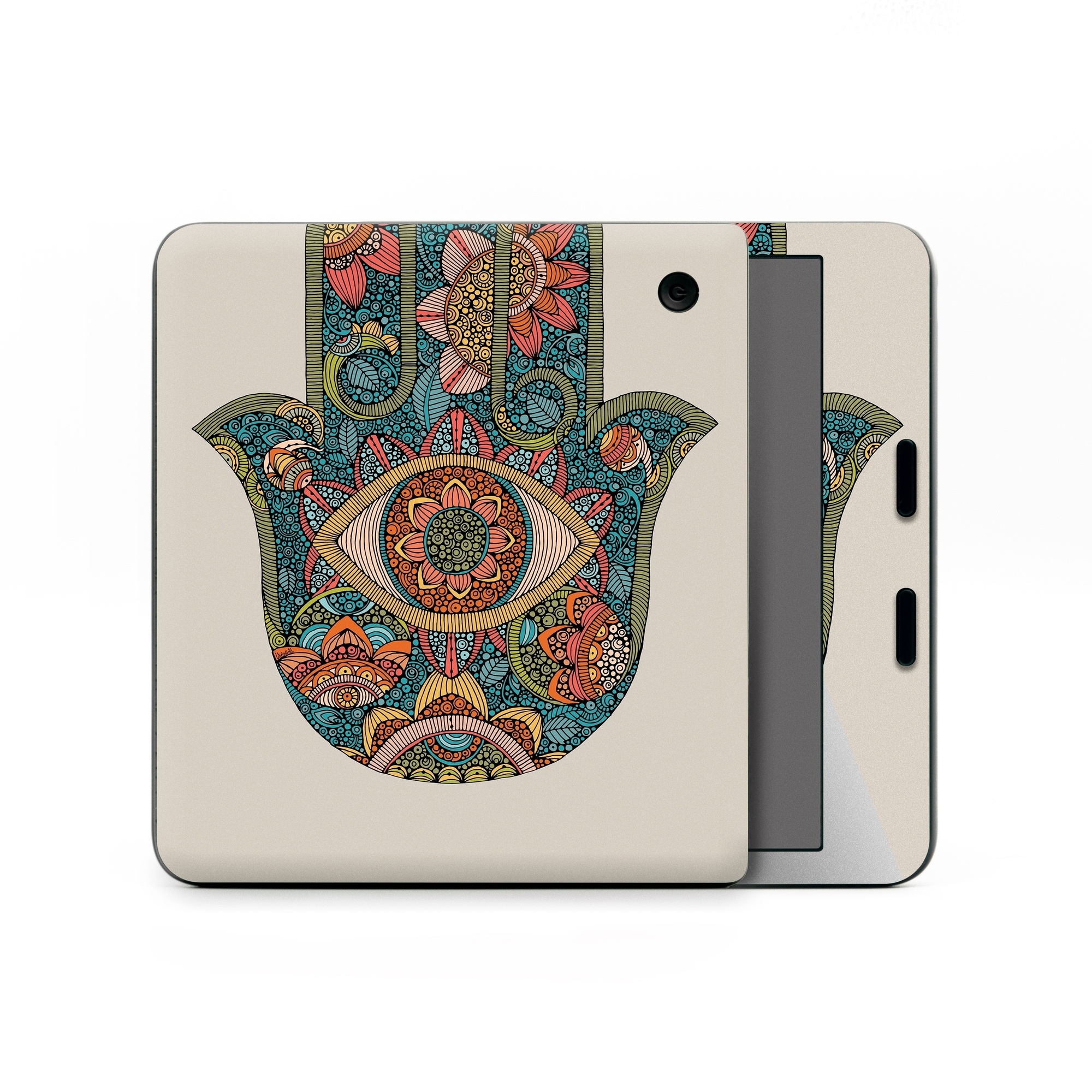 Kobo Libra Colour Skin design of Art, Pattern, Symmetry, Circle, Font, Visual arts, Illustration, Painting, Symbol, Drawing, with blue, red, yellow, orange, green colors