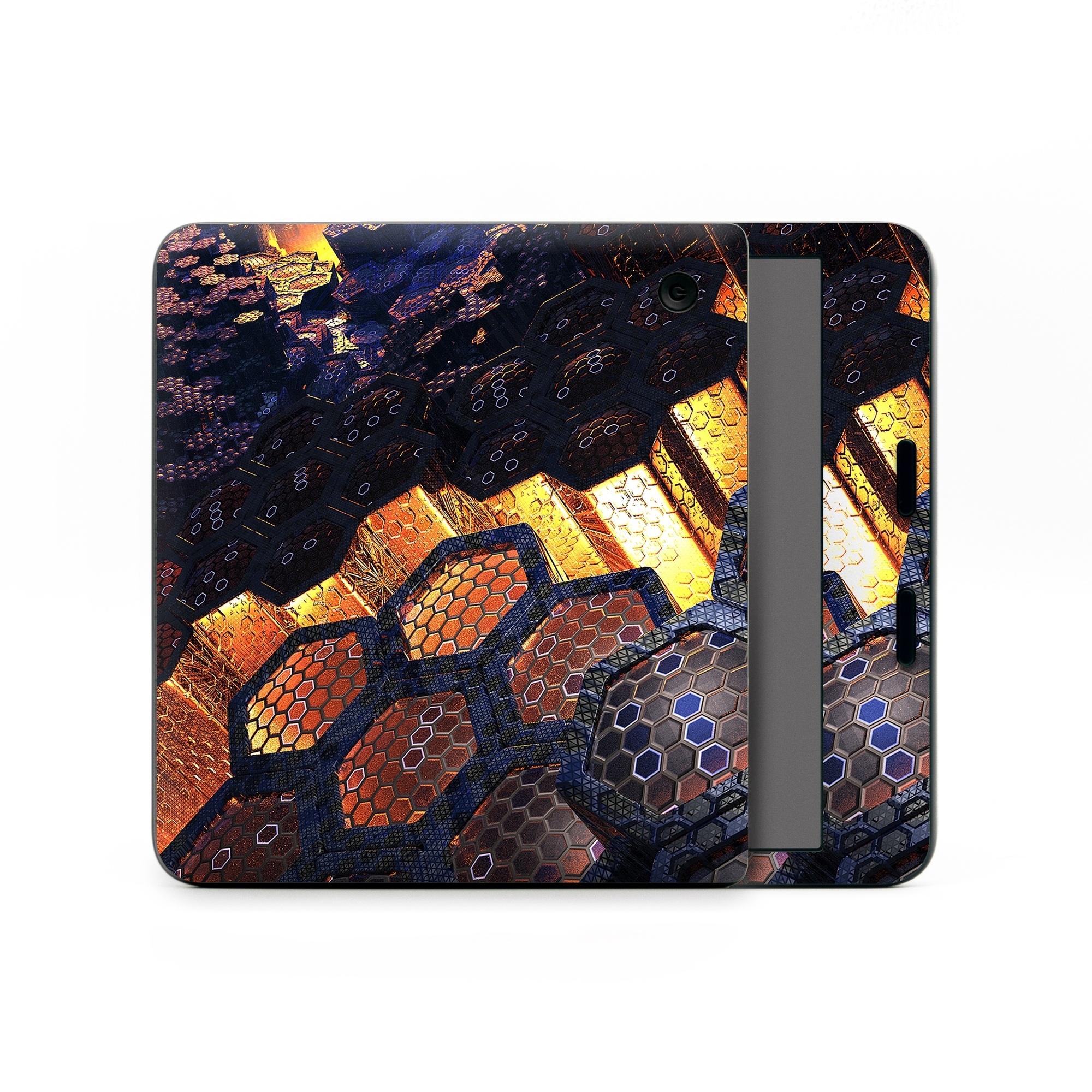 Kobo Libra Colour Skin design of Geological phenomenon, Sky, Water, Cobblestone, Rock, Reflection, Colorfulness, World, Art, with black, red, green colors