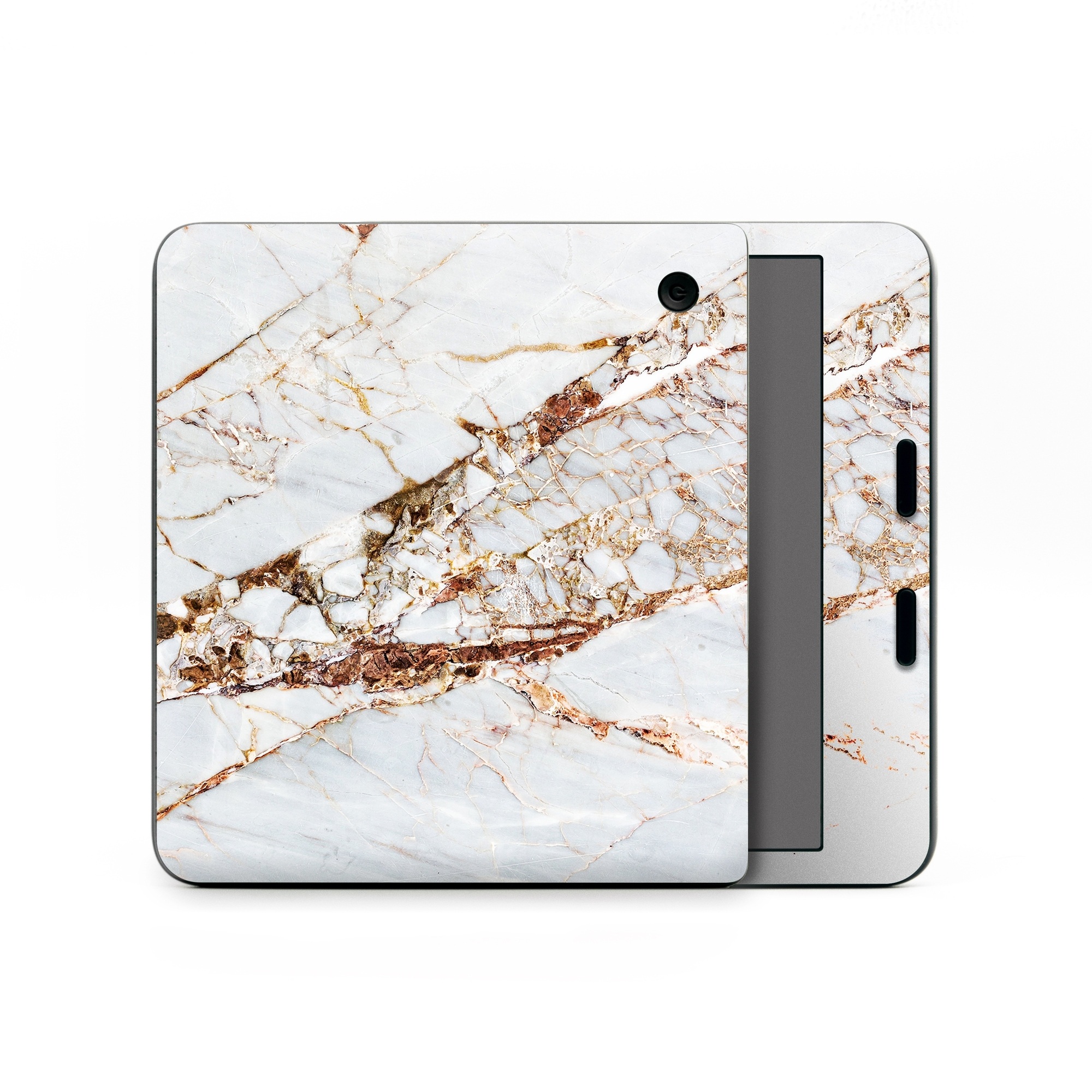 Kobo Libra Colour Skin design of White, Branch, Twig, Beige, Marble, Plant, Tile, with white, gray, yellow colors