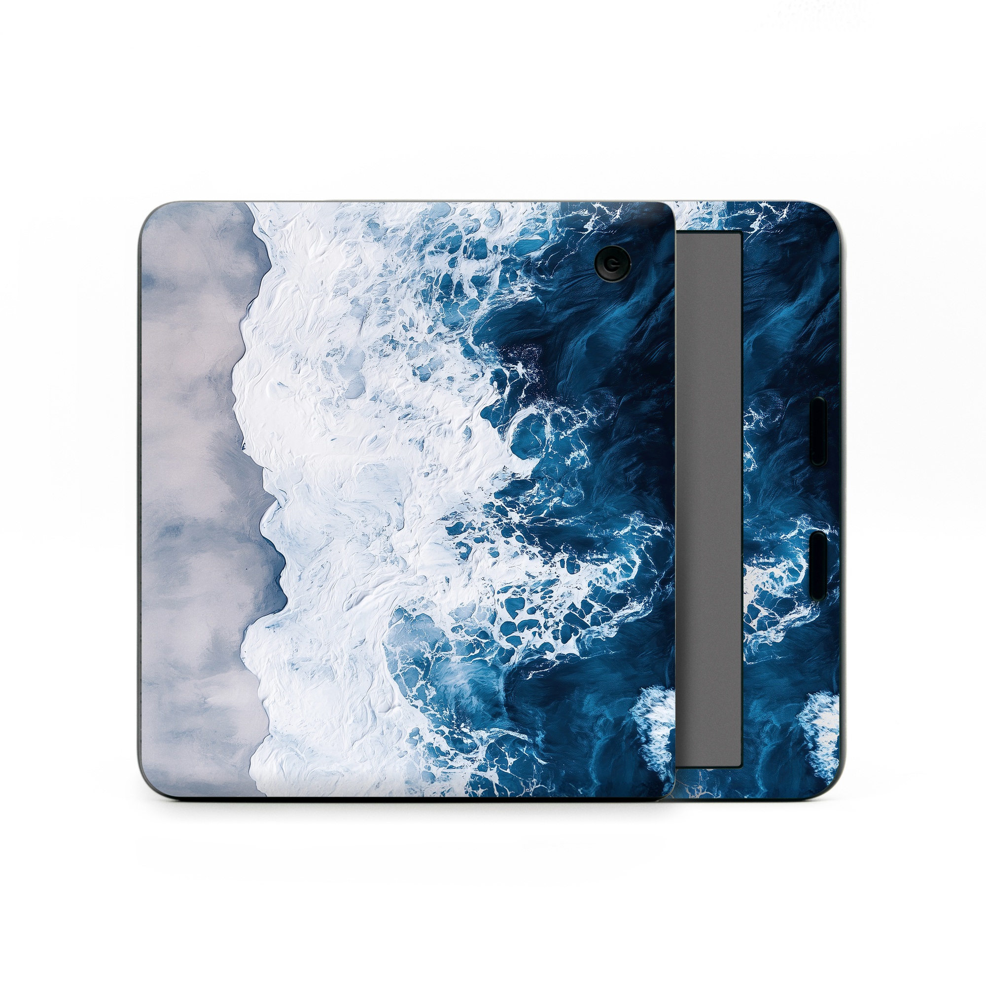 Kobo Libra Colour Skin design of Water, Atmosphere, Water resources, Cloud, Liquid, Azure, Fluid, Natural landscape, Wind wave, Sky, with black, blue, white, gray colors