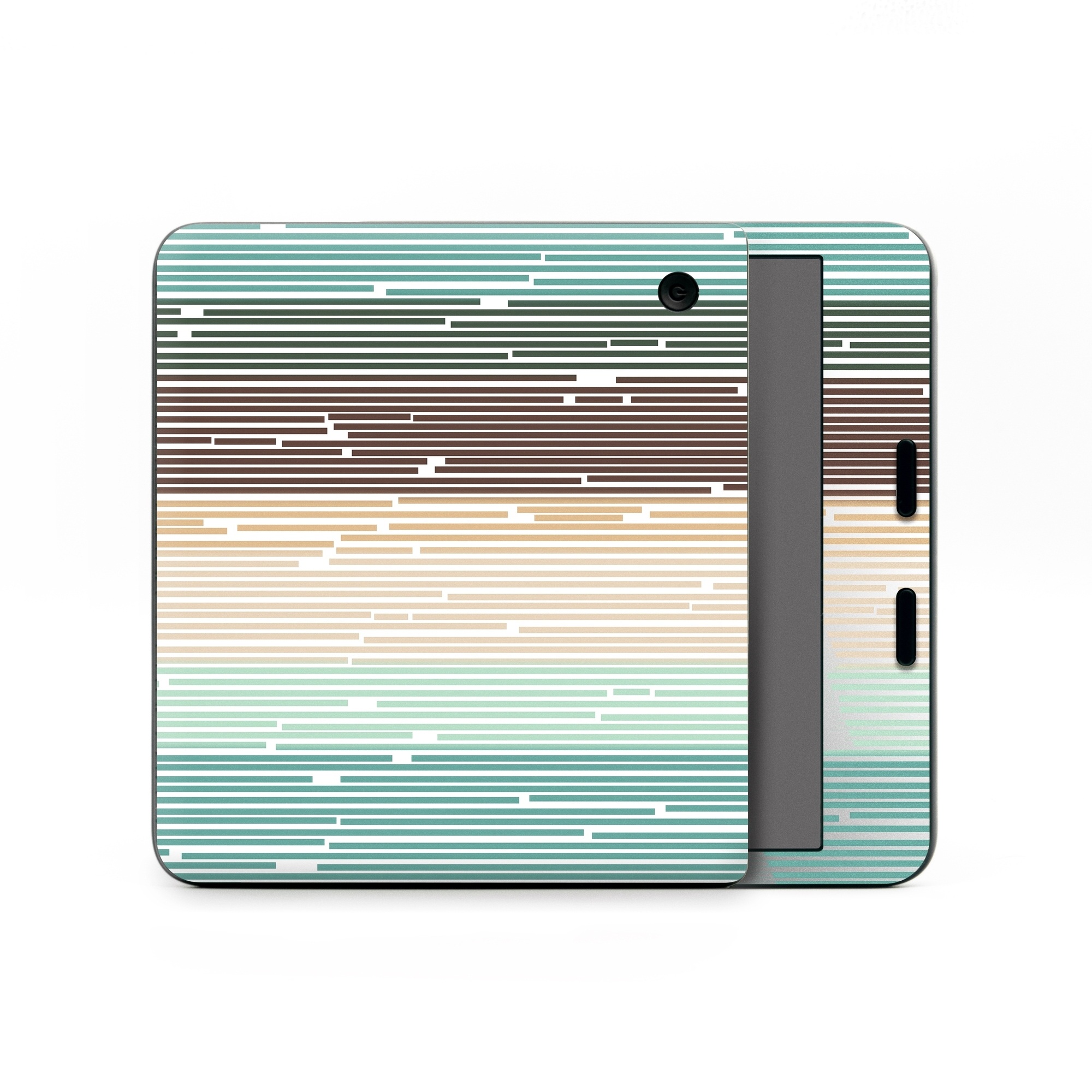Kobo Libra Colour Skin design of Line, Parallel, Pattern, with blue, brown, yellow, orange colors